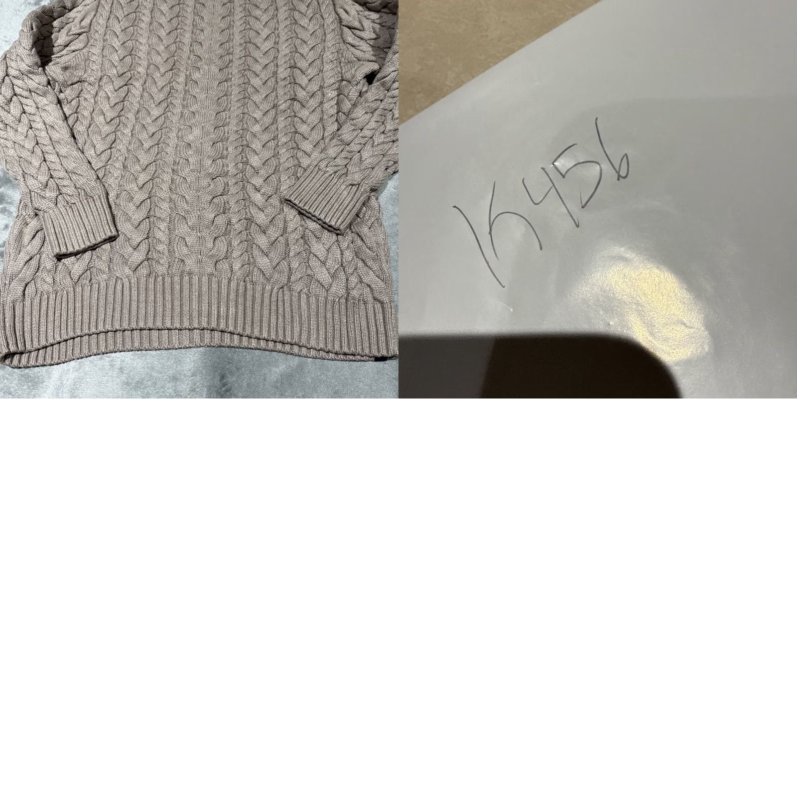 Mizzen+Main MIZZEN + MAIN Redford Cable Knit Crewneck Sweater Mens Size M Beige Size US M / EU 48-50 / 2 - 8 Thumbnail