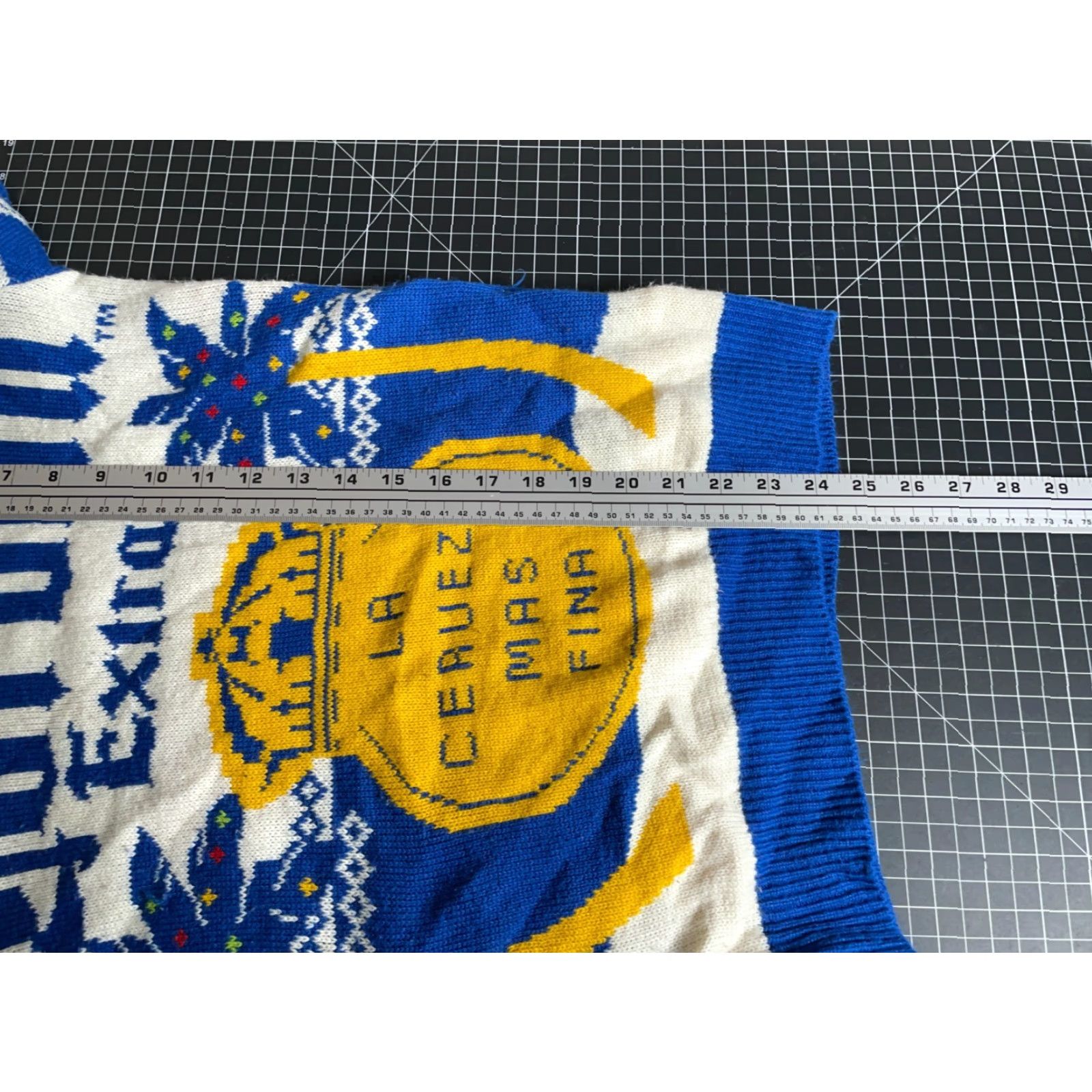 Vintage Corona Extra Beer Sweater Adult Small Blue White Ugly Christmas Knit AOP Size US S / EU 44-46 / 1 - 6 Thumbnail