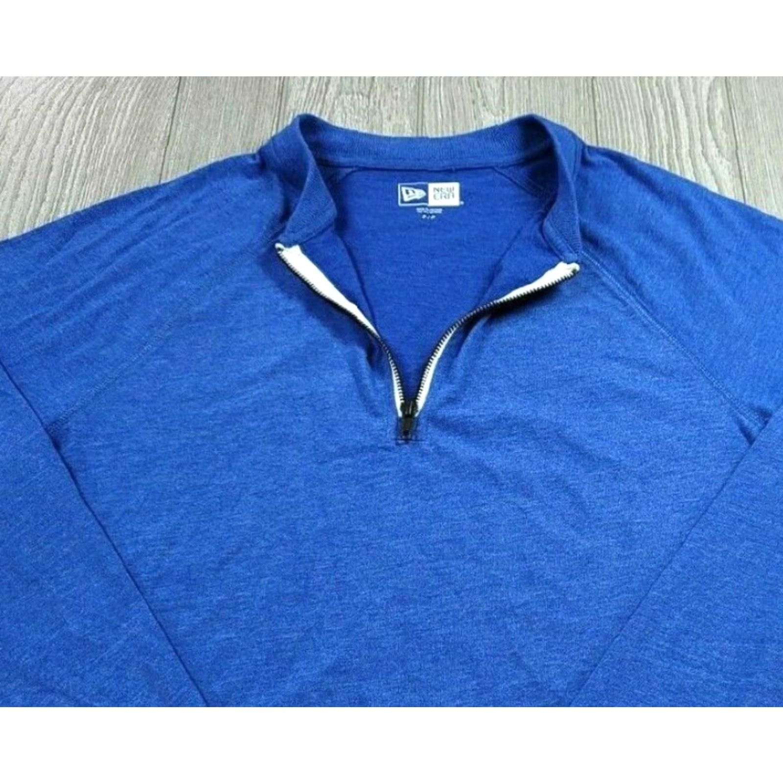 New Era New Era Mens Small Pullover Sweatshirt 1/4 Zip Royal Blue Crew Long Sleeve Size US S / EU 44-46 / 1 - 3 Thumbnail