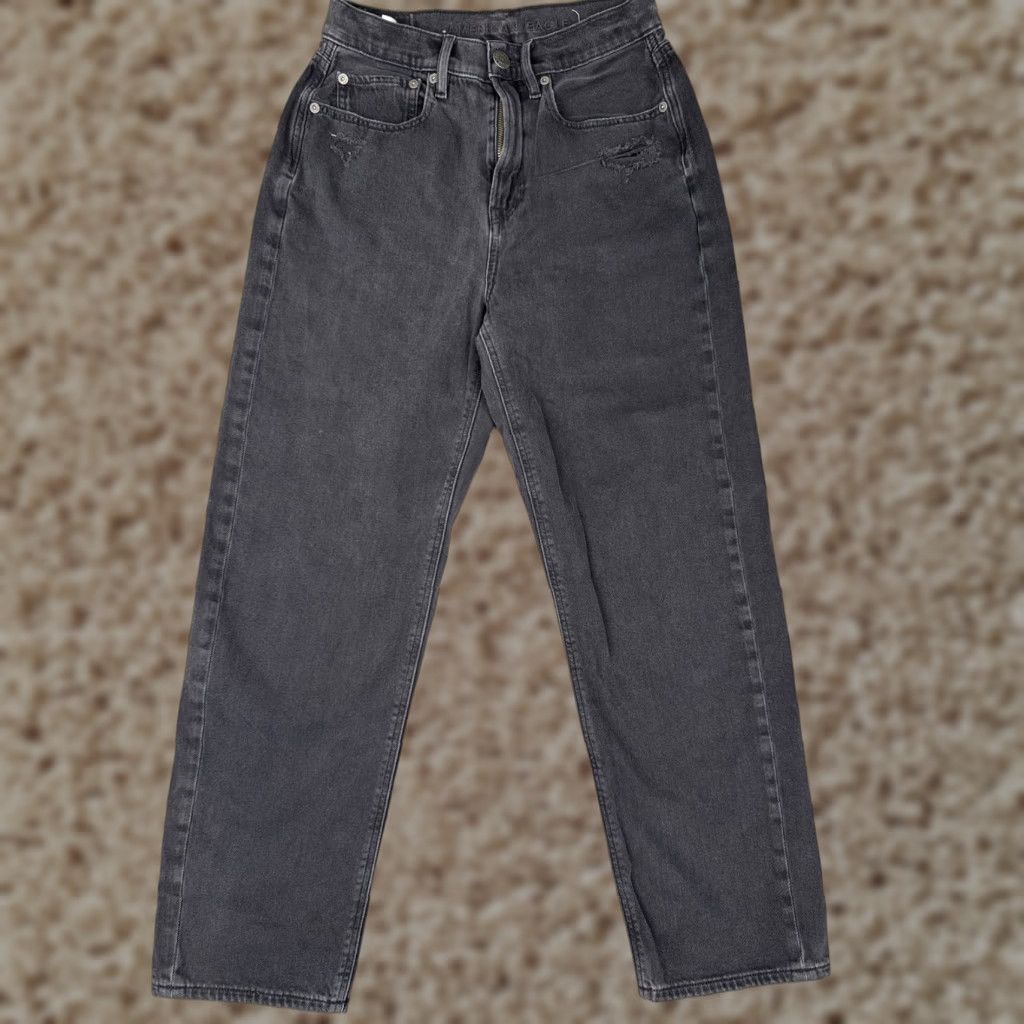 American Eagle Outfitters American Eagle Jeans Womens 6 Black Distressed Strigid High-Waisted Stovepipe Size 28" / US 6 / IT 42 - 1 Thumbnail