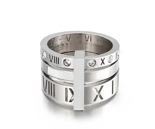 Jewelry (Three Layers Roman Numeral Ring Size 5-11 ) Size ONE SIZE - 3 Thumbnail