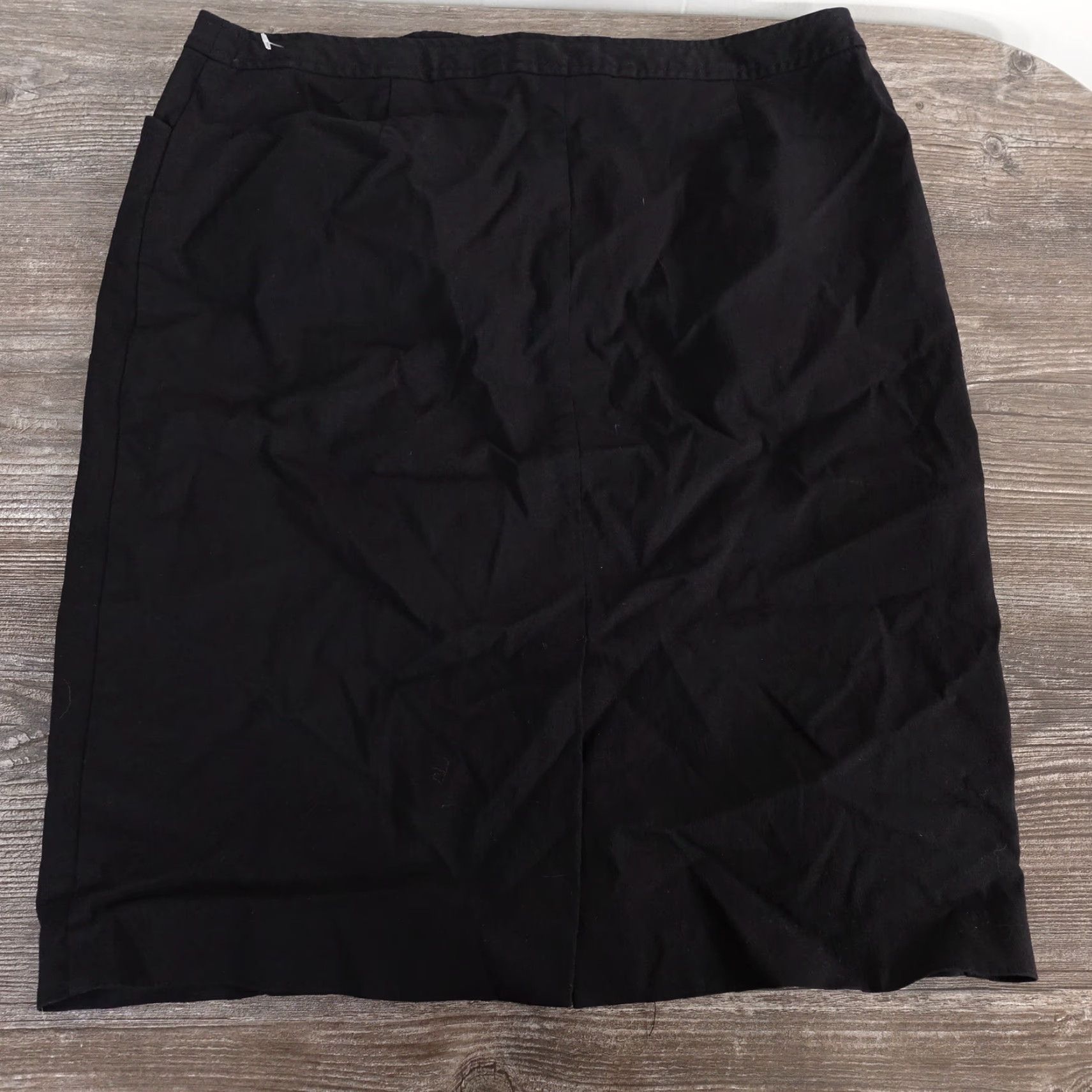 Express VINTAGE EXPRESS Skirt Womens Size 5/6 Black Stretch Rayon Blend Pencil/ Straight 20" Flat Waist 30" 90s? (adjusted) Size 27" / US 4 / IT 40 - 4 Thumbnail