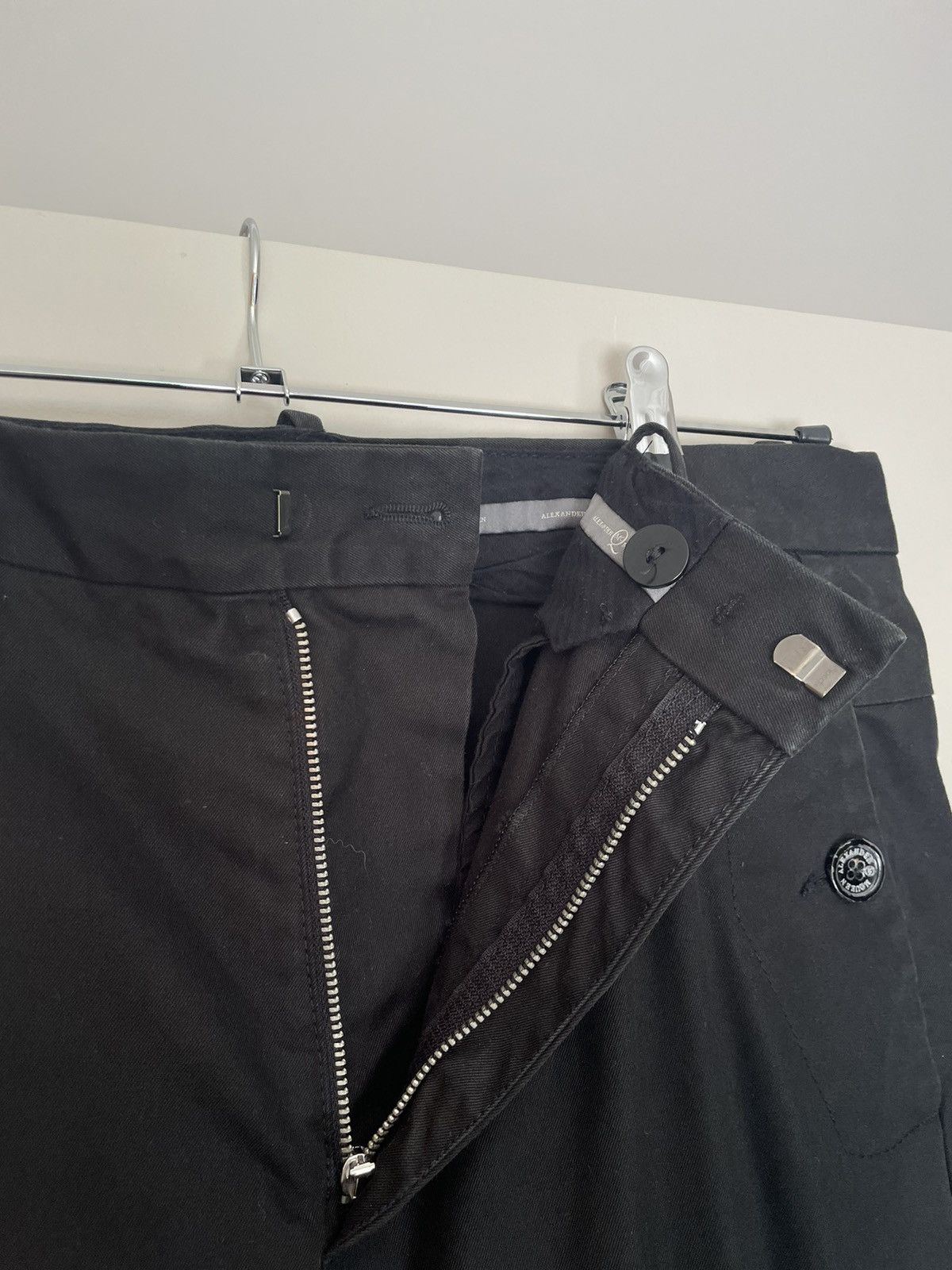 Alexander McQueen 2000s Low Waisted Black Cotton Pants Size US 34 / EU 50 - 8 Thumbnail