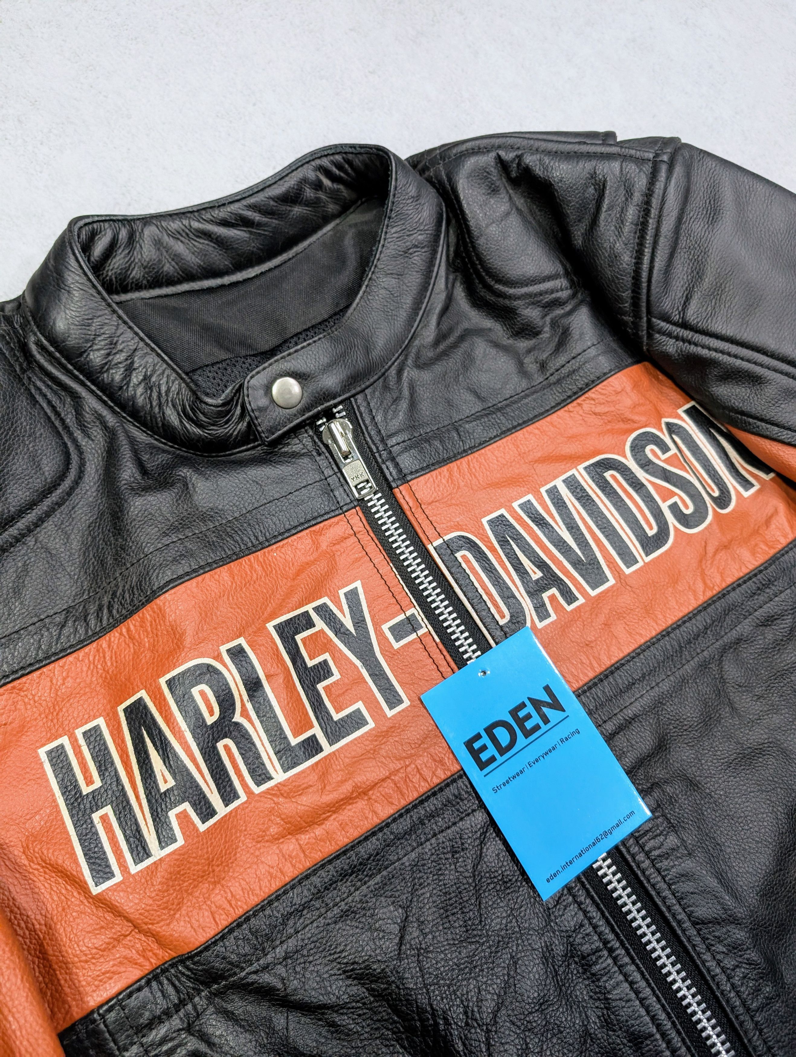 Harley Davidson Harley-Davidson Classic Leather Jacket Vintage Retro Size US L / EU 52-54 / 3 - 3 Thumbnail