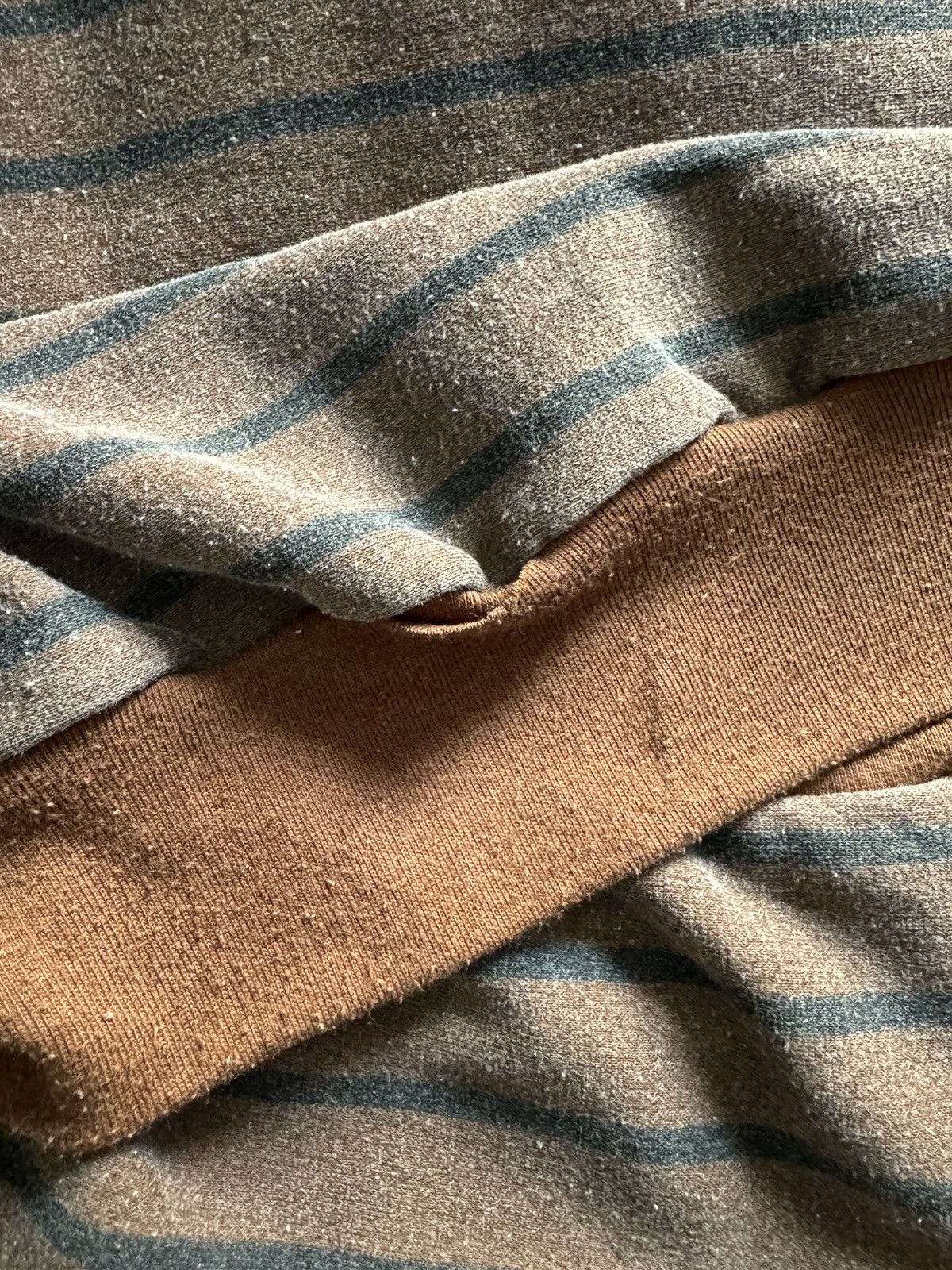 Other × Vintage Vintage 80-90’s Brown Striped Pull Over Crewneck Womens XL Size XL / US 12-14 / IT 48-50 - 7 Thumbnail