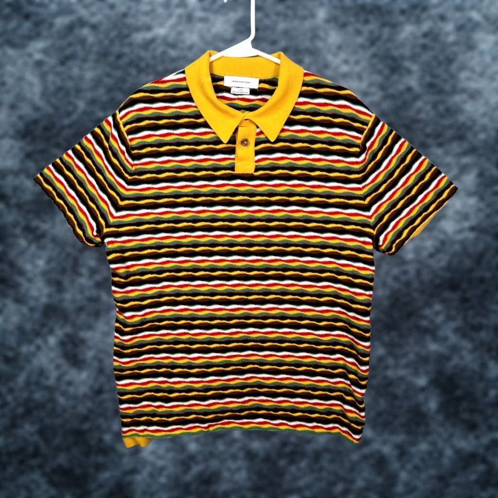 Urban Outfitters Urban Outfitters Polo Shirt Mens Large Multicolor Striped Cotton Short Sleeve Button Collared Jeanswear Not Applicable? Size US L / EU 52-54 / 3 - 1 Thumbnail