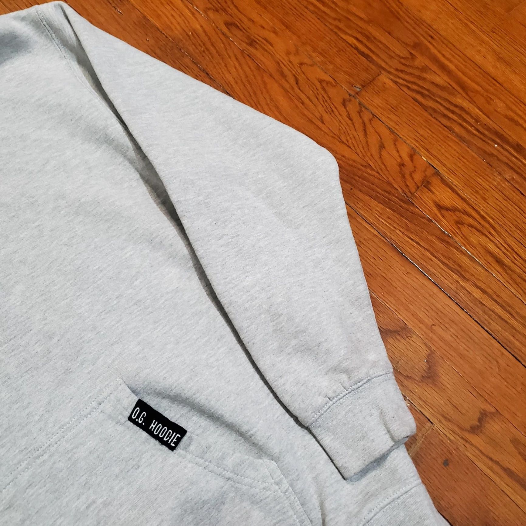 Vintage RAW Hoodie Mens XL Gray Pullover Graphic Print Front Logo Back Emblem Pockets 52% Cotton 48% Polyester Size US XL / EU 56 / 4 - 6 Thumbnail