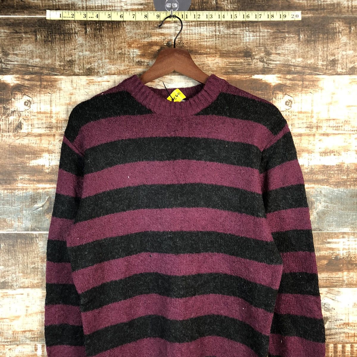 Japanese Brand × Solid and Striped DL Art Wave Stripe japan Purple Knitwear #C601 Size US M / EU 48-50 / 2 - 2 Thumbnail