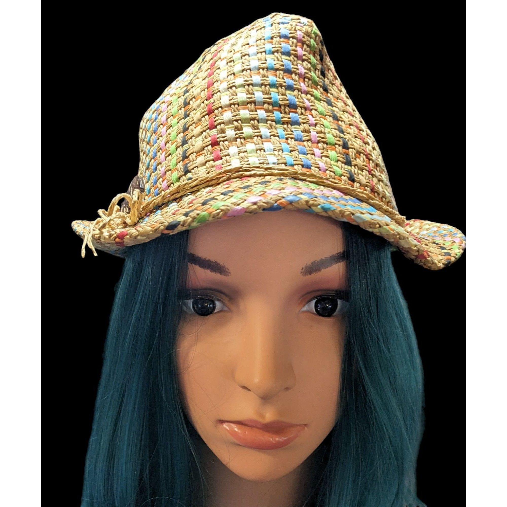 Panama Jack Retro Beachy Panama Jack Rainbow Woven Fedora Size ONE SIZE - 1 Thumbnail