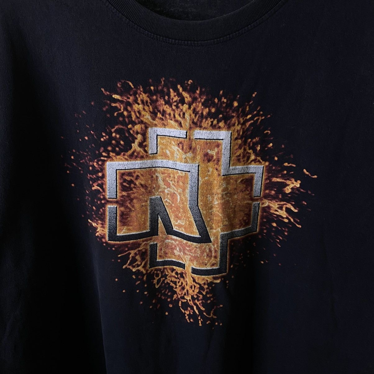 Band Tees Vintage 2000s Rammstein Lava Logo Band T Shirt Size US XL / EU 56 / 4 - 2 Thumbnail