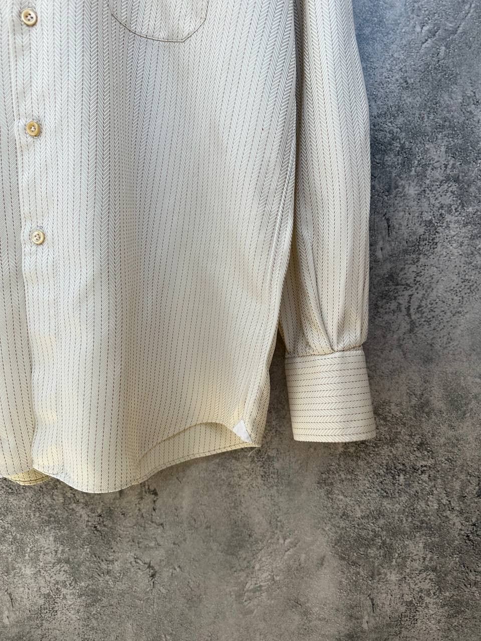 Pal Zileri × Vintage Pal Zileri Sartoriale Vintage Striped Button Up Shirt Beige Size US L / EU 52-54 / 3 - 9 Thumbnail