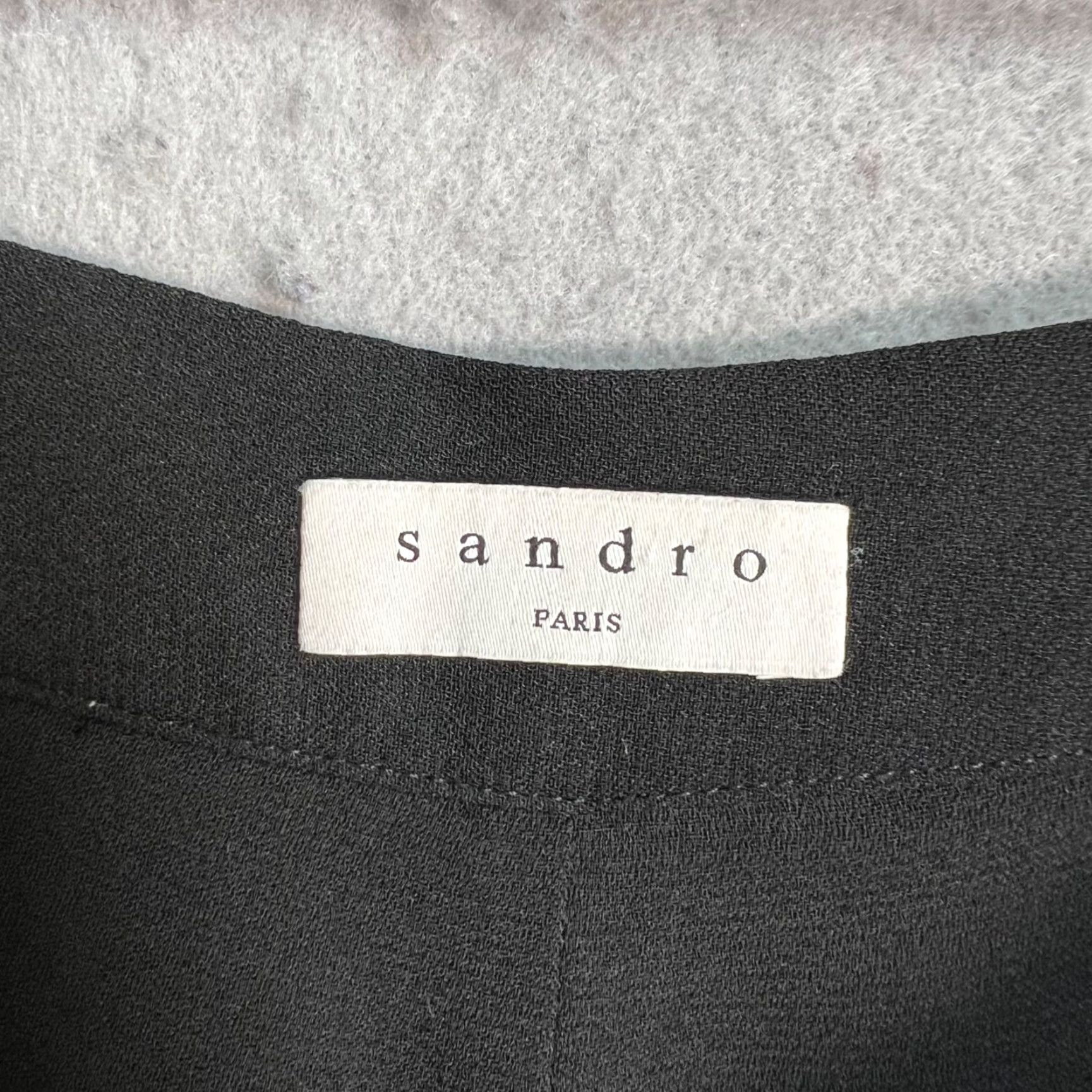 Sandro Sandro Paris Luiza Black Ruched Crepe High-Waisted Shorts Womens Size 36 Size 25" / US 0 / IT 36 - 3 Thumbnail