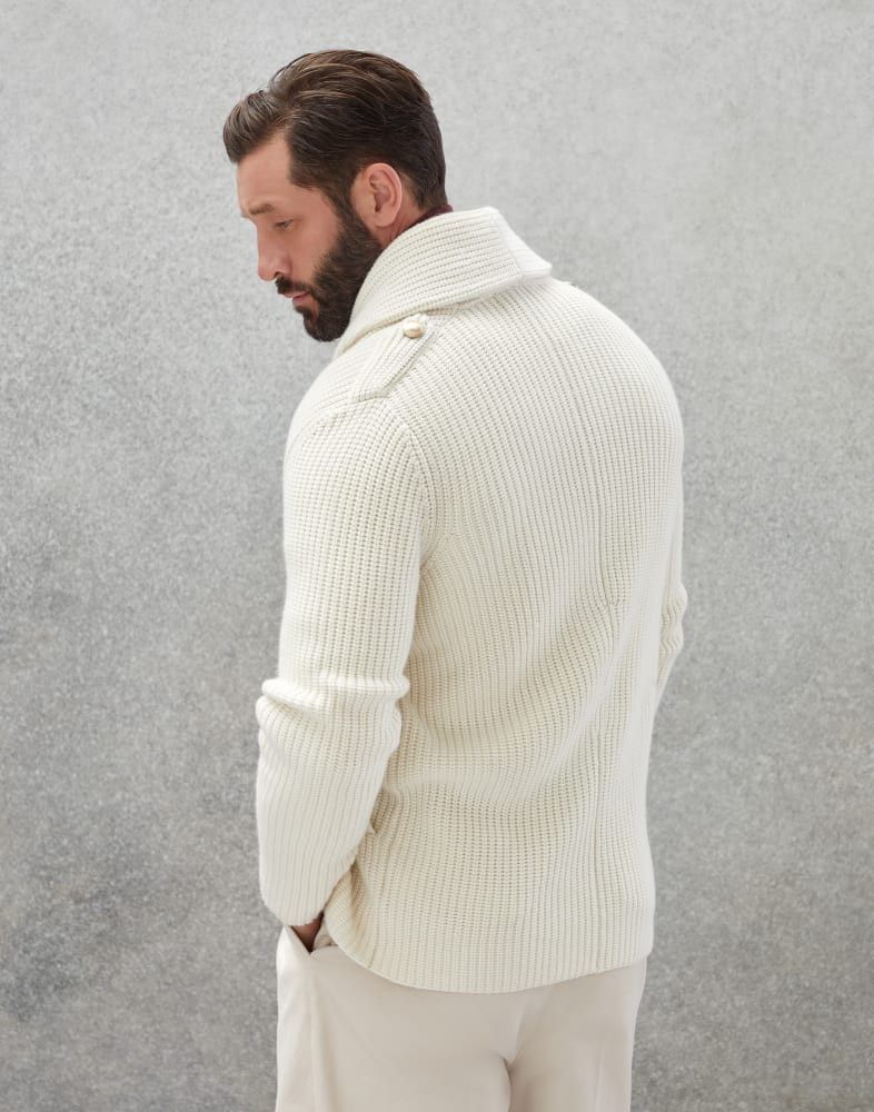 Brunello Cucinelli o1w1db10226 Cardigan in Netural/Off White Size US M / EU 48-50 / 2 - 4 Thumbnail