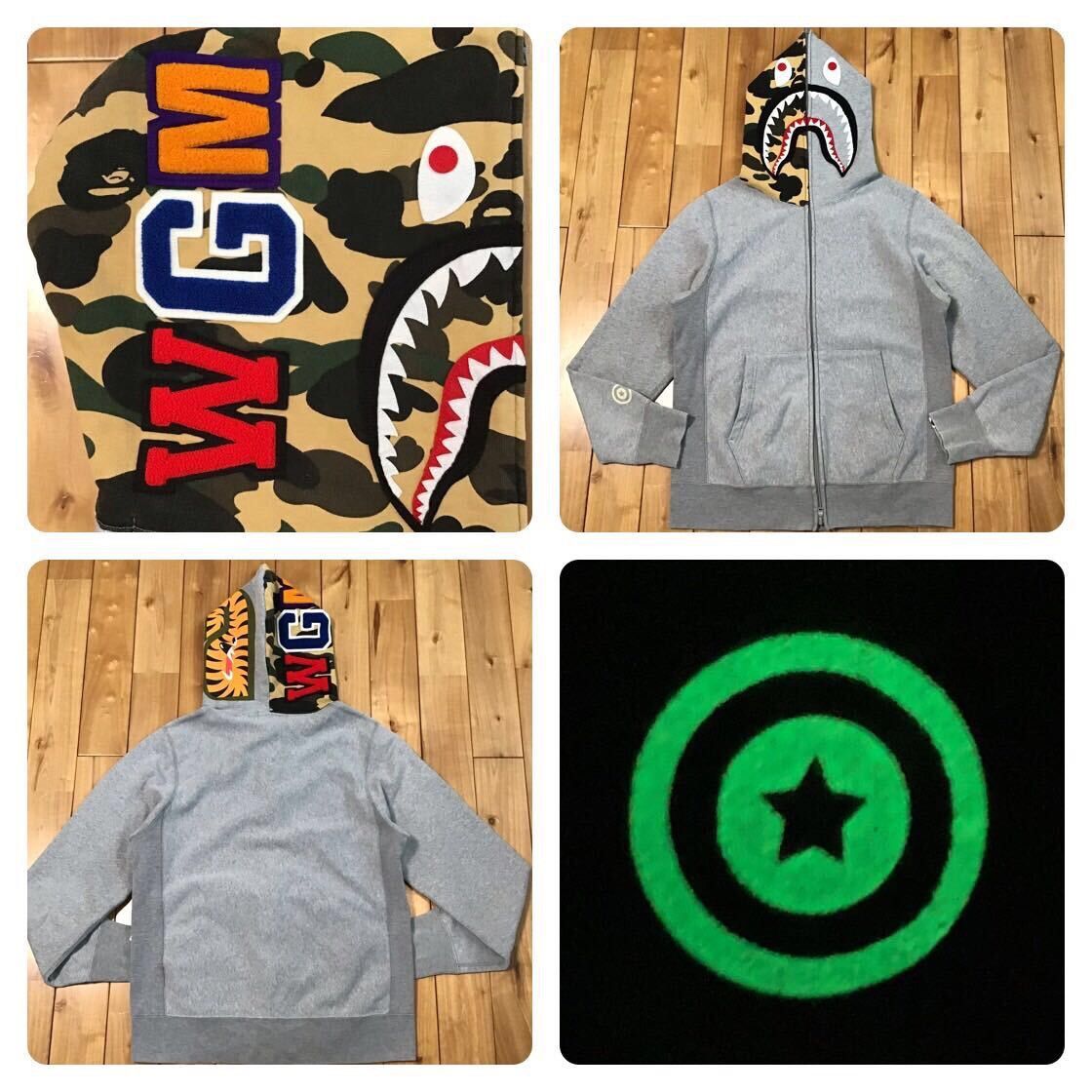 Bape BAPE Shark full zip hoodie 1st camo yellow a bathing ape Size US M / EU 48-50 / 2 - 1 Thumbnail