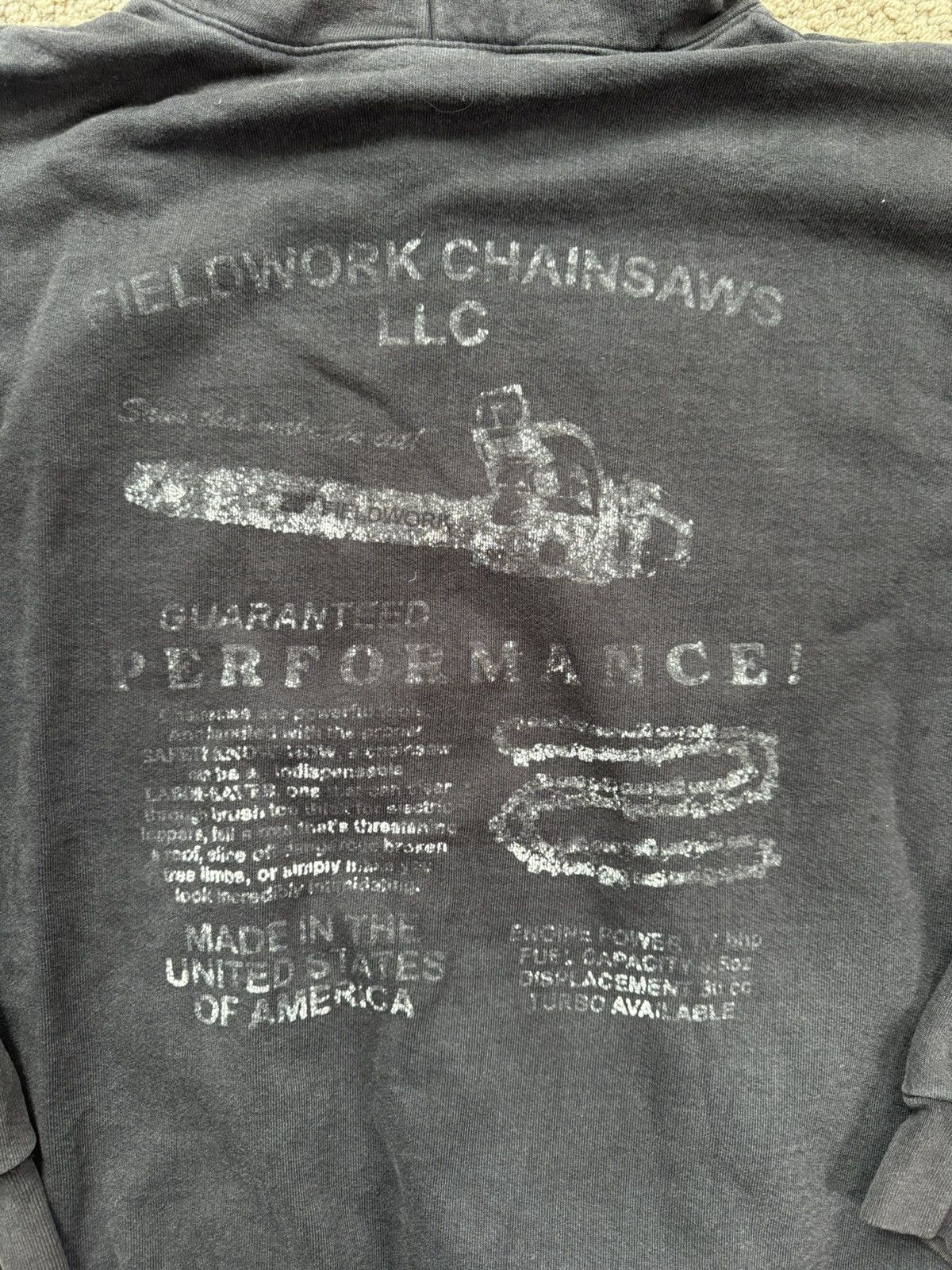 Vintage Fieldwork Faded Black Hoodie Size US L / EU 52-54 / 3 - 3 Thumbnail