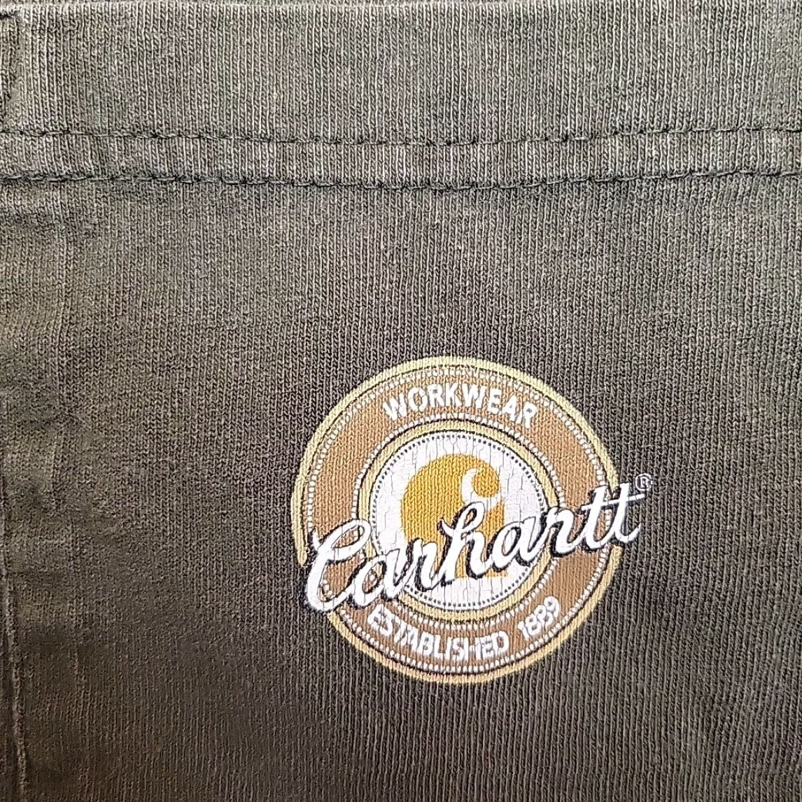 Carhartt VINTAGE Carhartt Shirt Mens XXL Olive Green Short Sleeve Work Pocket K209 Graphic TEE Size US XXL / EU 58 / 5 - 4 Thumbnail