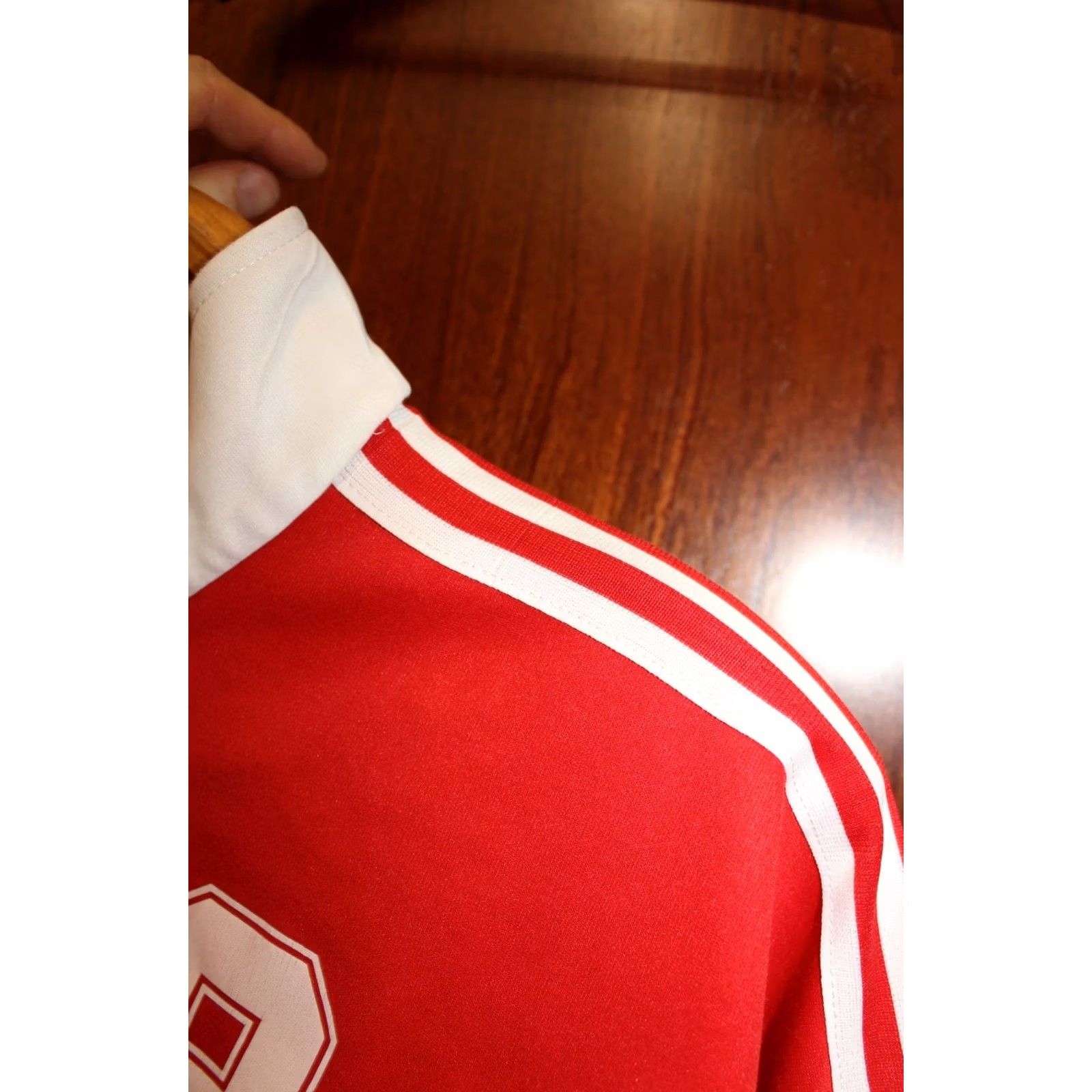 Adidas VINTAGE Adidas Red Track Jacket Denmark Mens Jacket 42-44 Regular Zip 1980s Sports Retro Men’s Red Track Jacket Size US XS / EU 42 / 0 - 3 Thumbnail