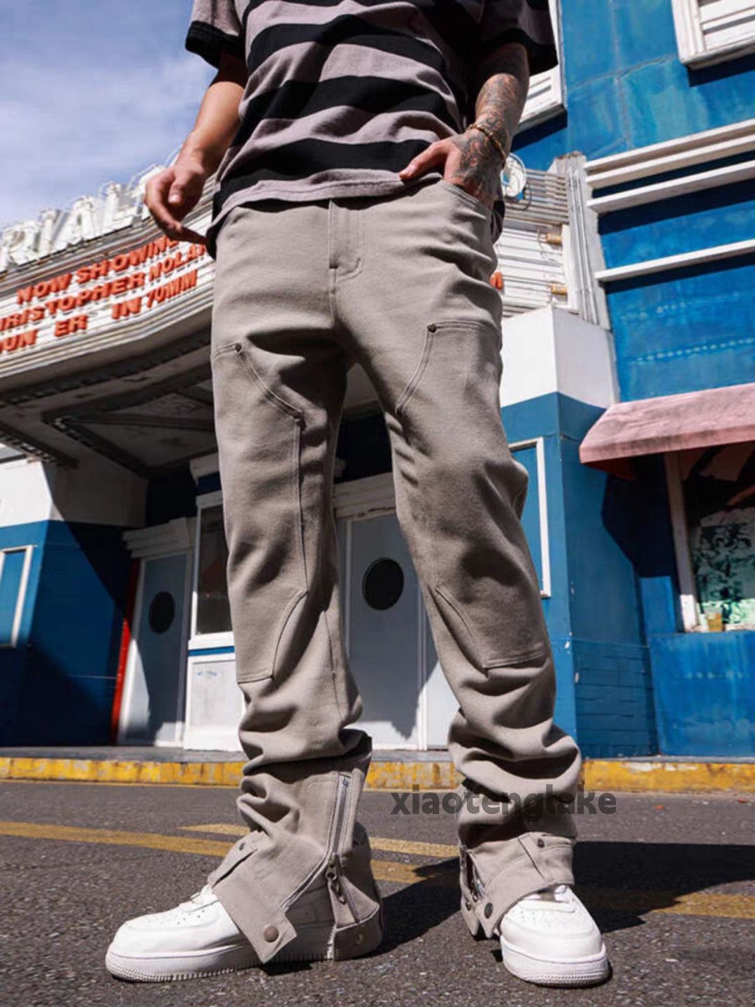 Designer × Japanese Brand × Vintage utility skate hiphop cargo flared work carpenter pants Size US 32 / EU 48 - 1 Thumbnail