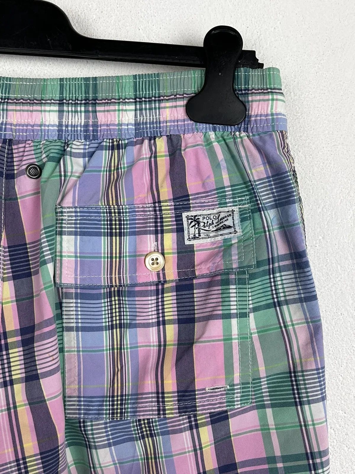 Polo Ralph Lauren Vintage Polo By Ralph Lauren Swimwear Checkered Shorts Size US 30 / EU 46 - 6 Thumbnail