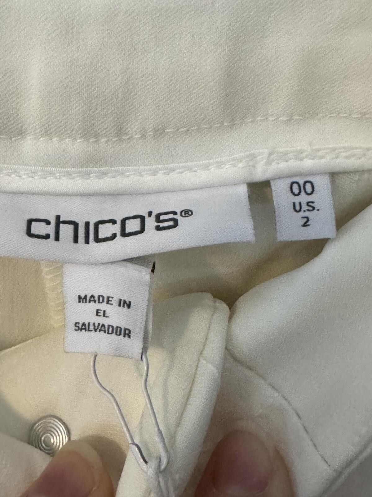 Chicos NWT Chicos Wide Leg Crop Pants in Alabaster, Size 00 Size 24" / US 00 / IT 34 - 4 Thumbnail