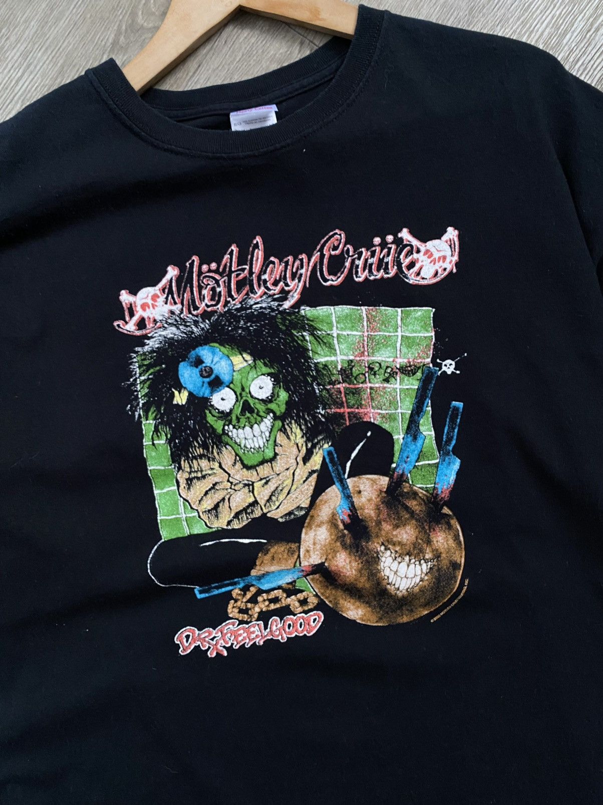 Gildan 🫧MOTLEY CRUE DR. FEELGOOD TOUR 89-90s PUSHEAD ROCK METAL XL Size US XL / EU 56 / 4 - 5 Thumbnail