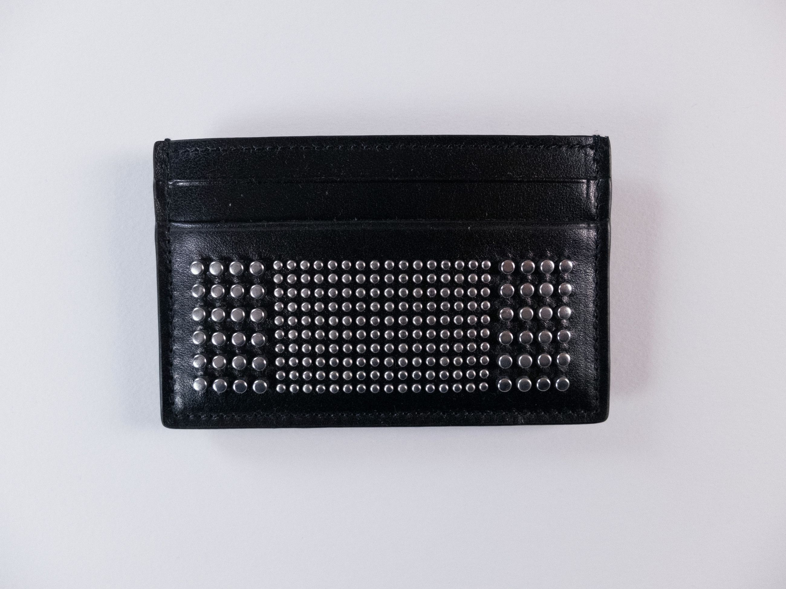 Alexander McQueen ALEXANDER MCQUEEN black leather studded card holder q Size ONE SIZE - 2 Thumbnail