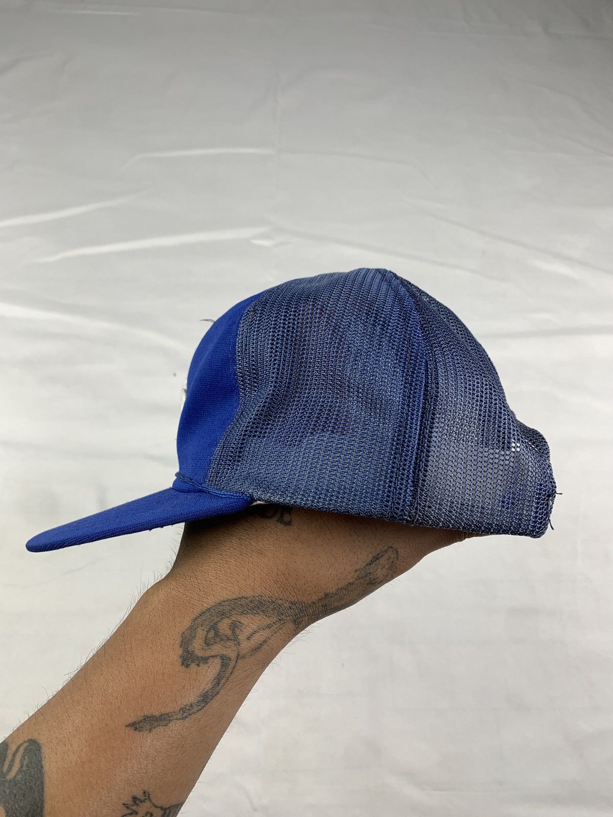 MLB 1990s MLB Los Angeles Dodgers Blue Rope Trucker Hat Size ONE SIZE - 4 Thumbnail