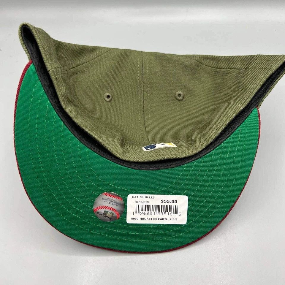 New Era Houston Astros Hat Men 7 5/8 59Fifty New Era MLB Fitted Cap Size ONE SIZE - 5 Thumbnail