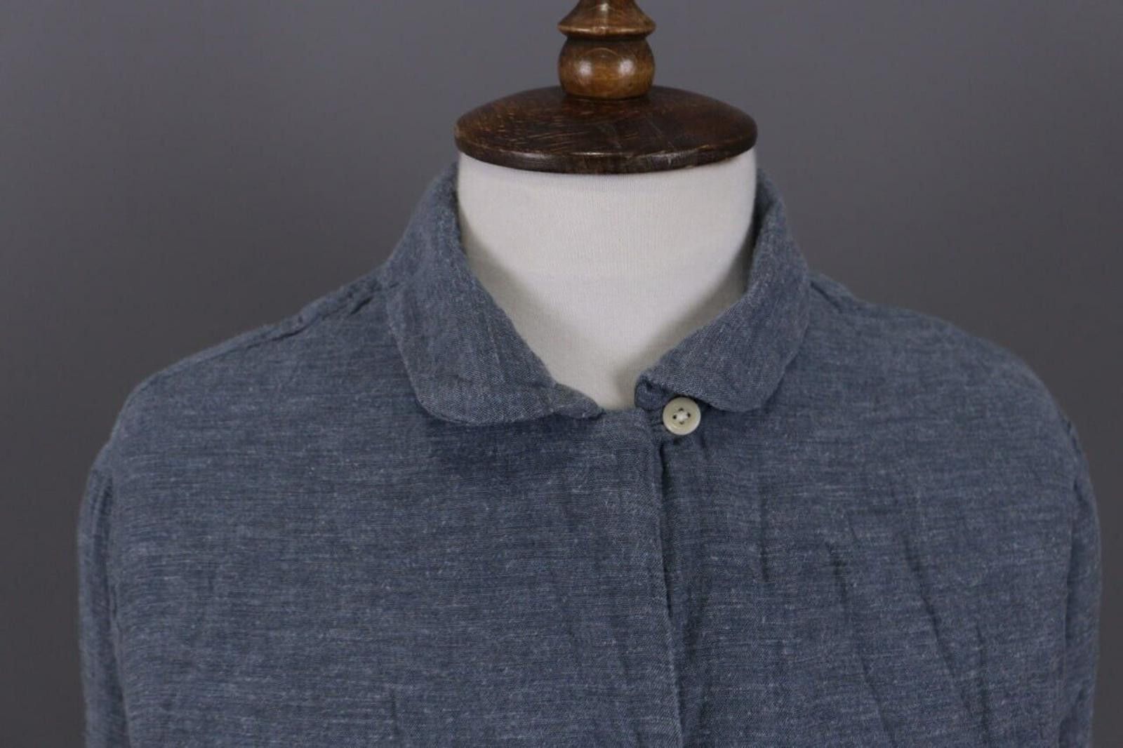 Designer Toast Blue Long Sleeve Button Down Blouse Shirt Size XS Size XS / US 0-2 / IT 36-38 - 3 Thumbnail
