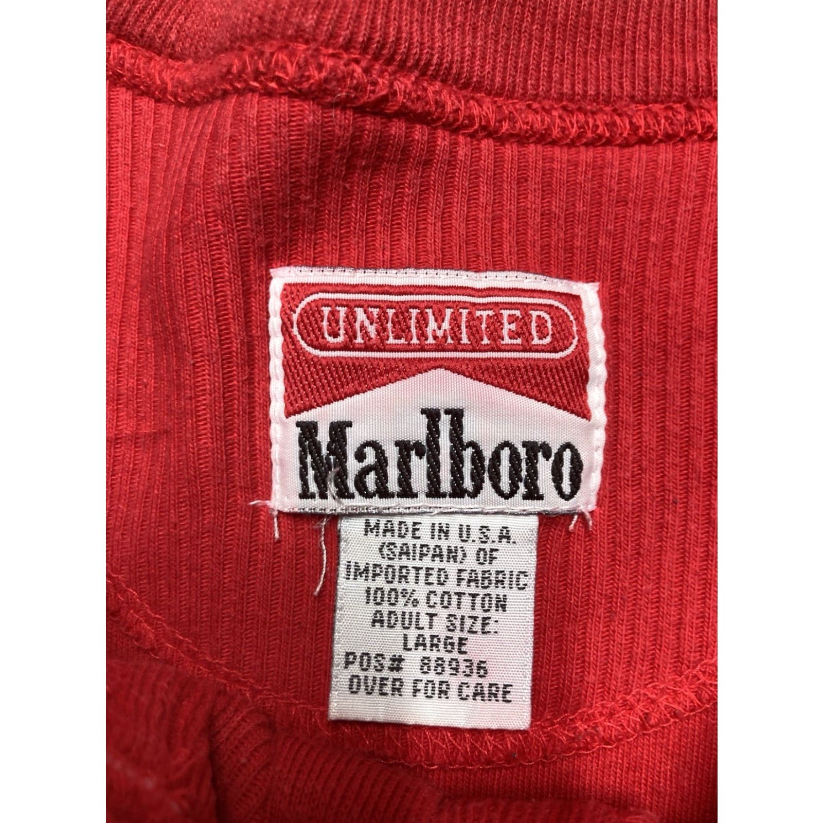 Marlboro VINTAGE Marlboro long sleeve henley t shirt unlimited promo ribbed cotton large Size US L / EU 52-54 / 3 - 5 Thumbnail