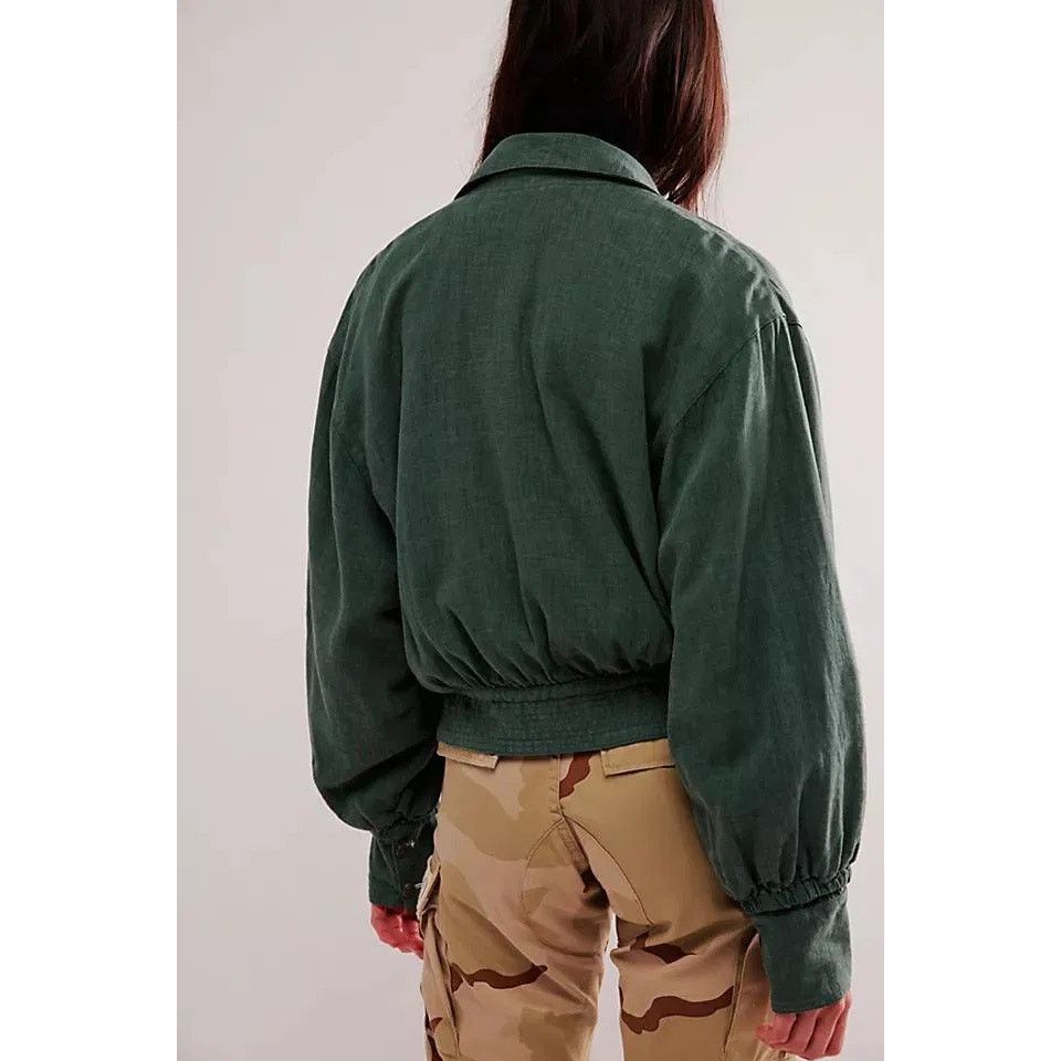 Free People Free People Billy Saddle Green Jacket Women's Size XS Size XS / US 0-2 / IT 36-38 - 3 Thumbnail