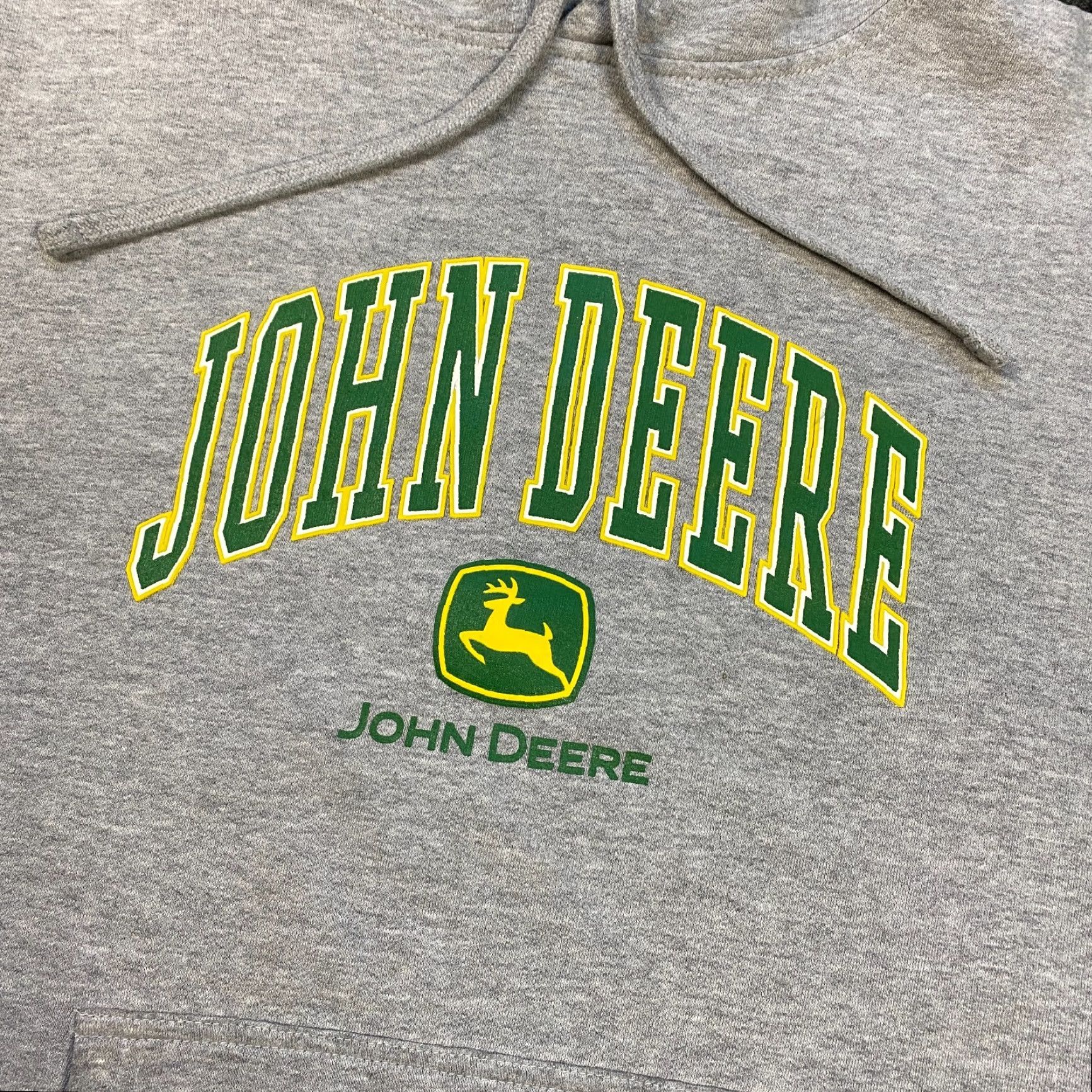 John Deere VINTAGE John Deere Hoodie College Style Hooded Sweater Heather Gray XL Spellout Size US XL / EU 56 / 4 - 2 Thumbnail