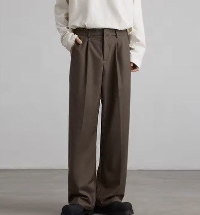 Vintage High Waist Straight Wide Leg Pleated Pants / Trousers Size US 34 / EU 50 - 1 Thumbnail
