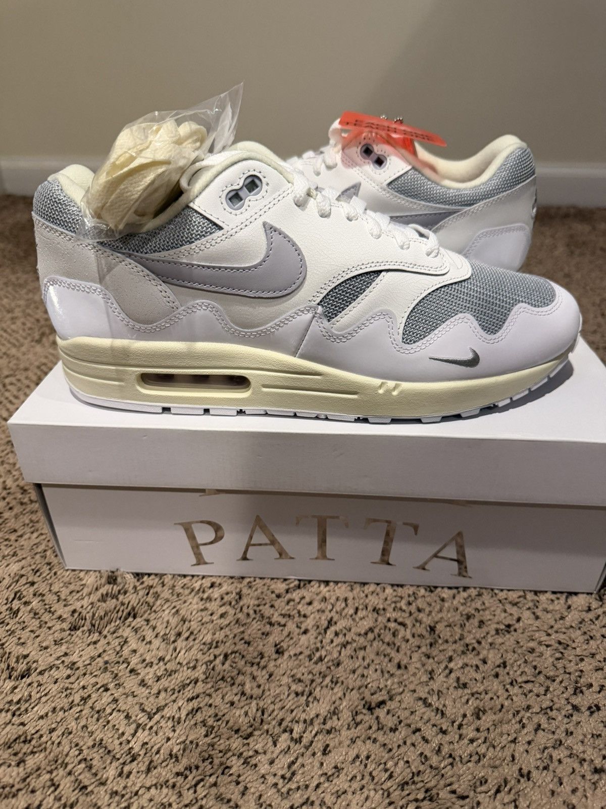 Nike × Patta Nike Air Max 1 Patta Waves White Size US 11 / EU 44 - 2 Thumbnail