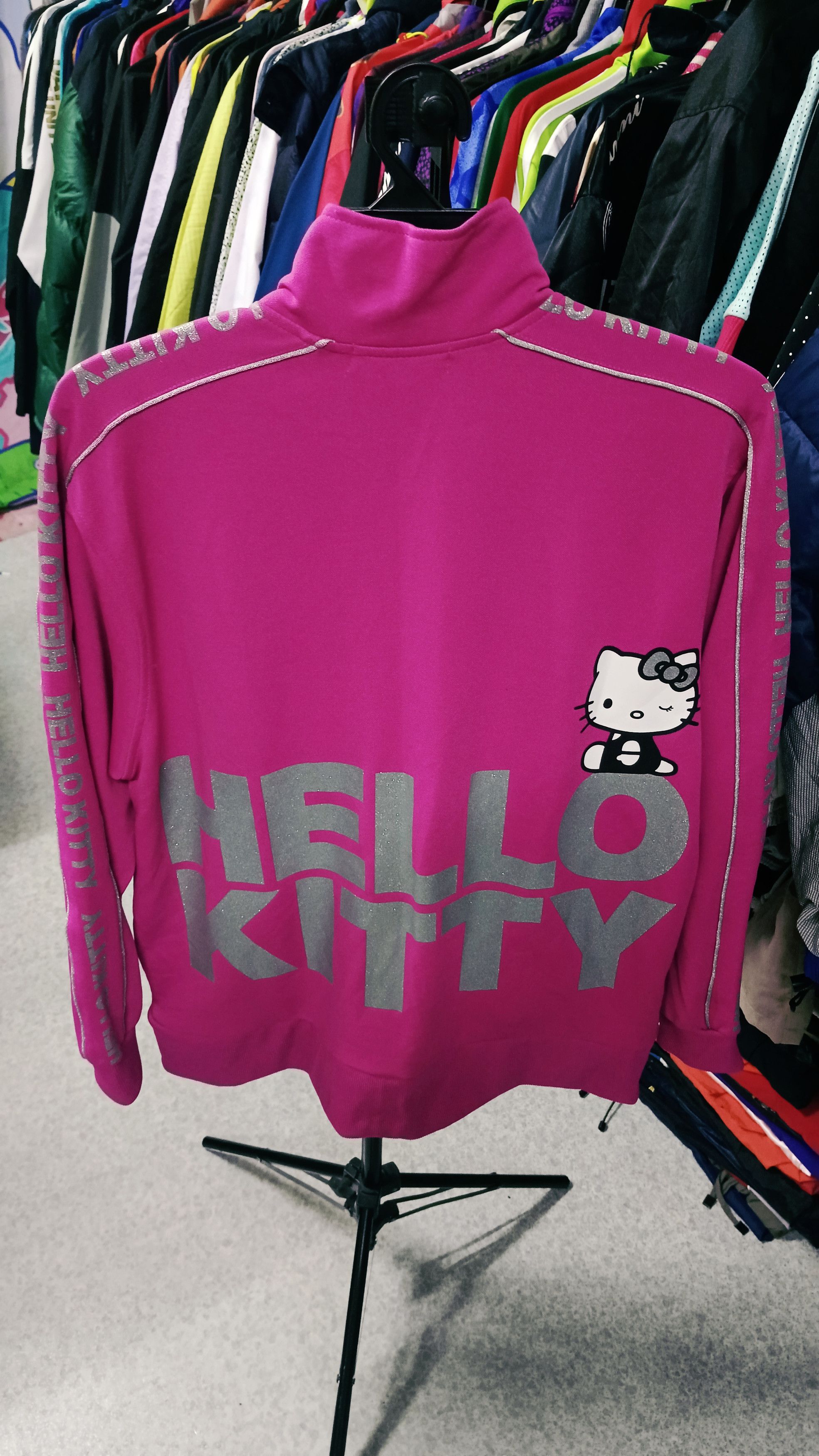 Anime × Japanese Brand Vintage Hello Kitty Pink Track Top Sweater Size M / US 6-8 / IT 42-44 - 2 Thumbnail