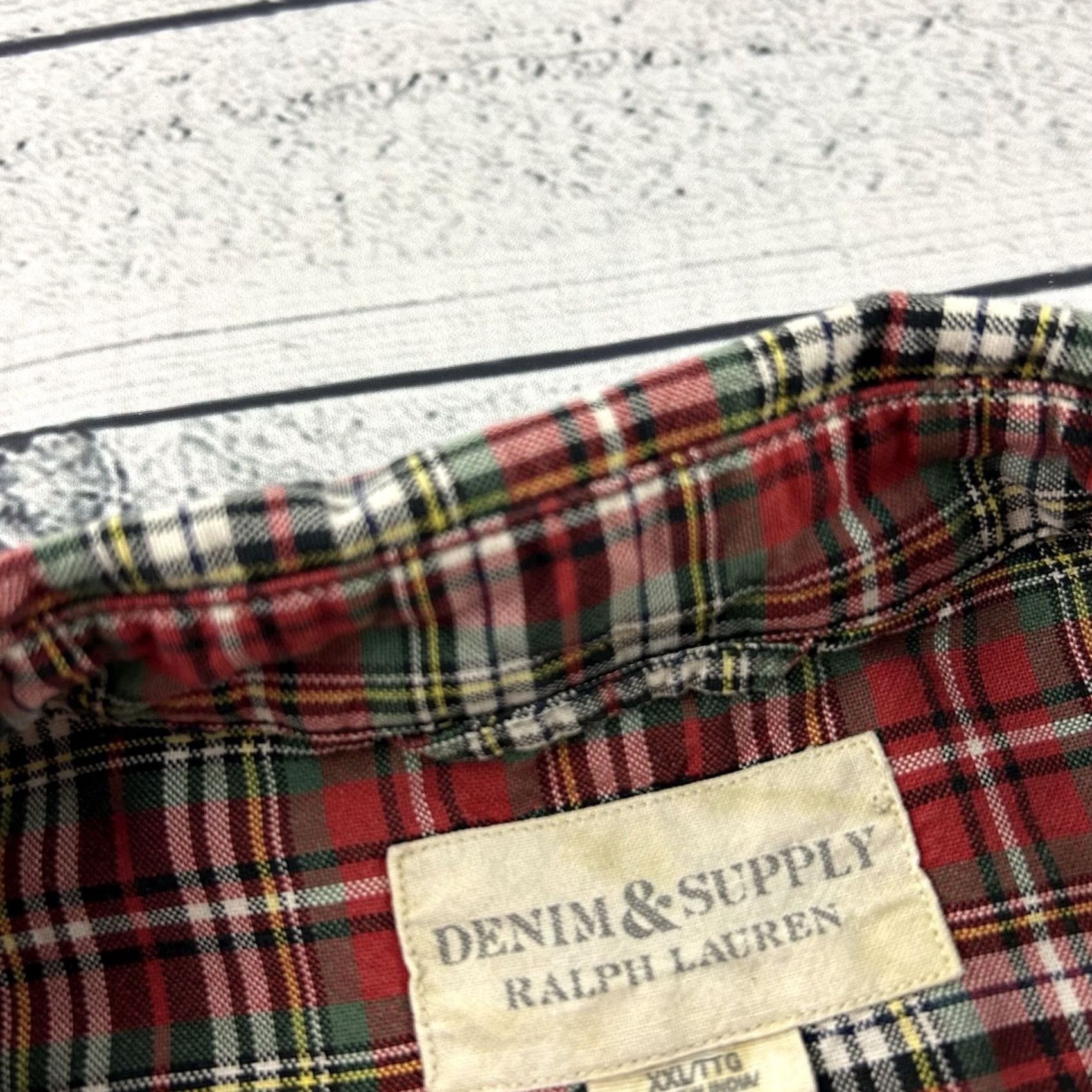 Ralph Lauren Ralph Lauren Denim & Supply Long Sleeve Plaid Button Front Shirt Mens XXL Red Size US XXL / EU 58 / 5 - 2 Thumbnail