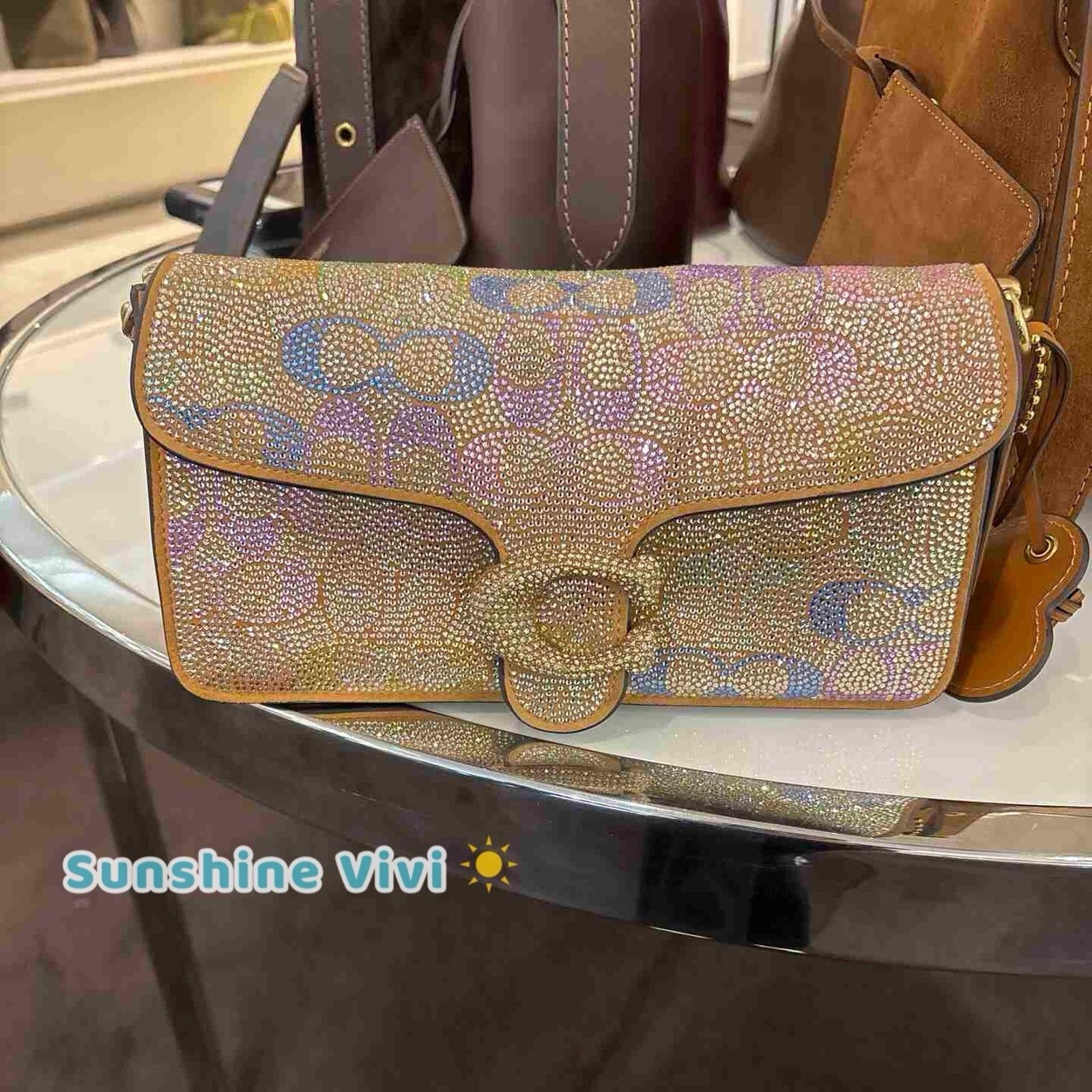 Coach NWT Coach Tabby 26 Signature Crystal Bag Rainbow CCX14 Size ONE SIZE - 1 Thumbnail