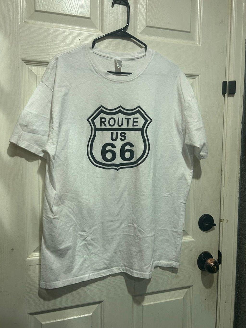 The Unbranded Brand Men's PREMIUM CLOTHING White Route US 66 Short Sleeve Tee XL Size US XL / EU 56 / 4 - 1 Thumbnail