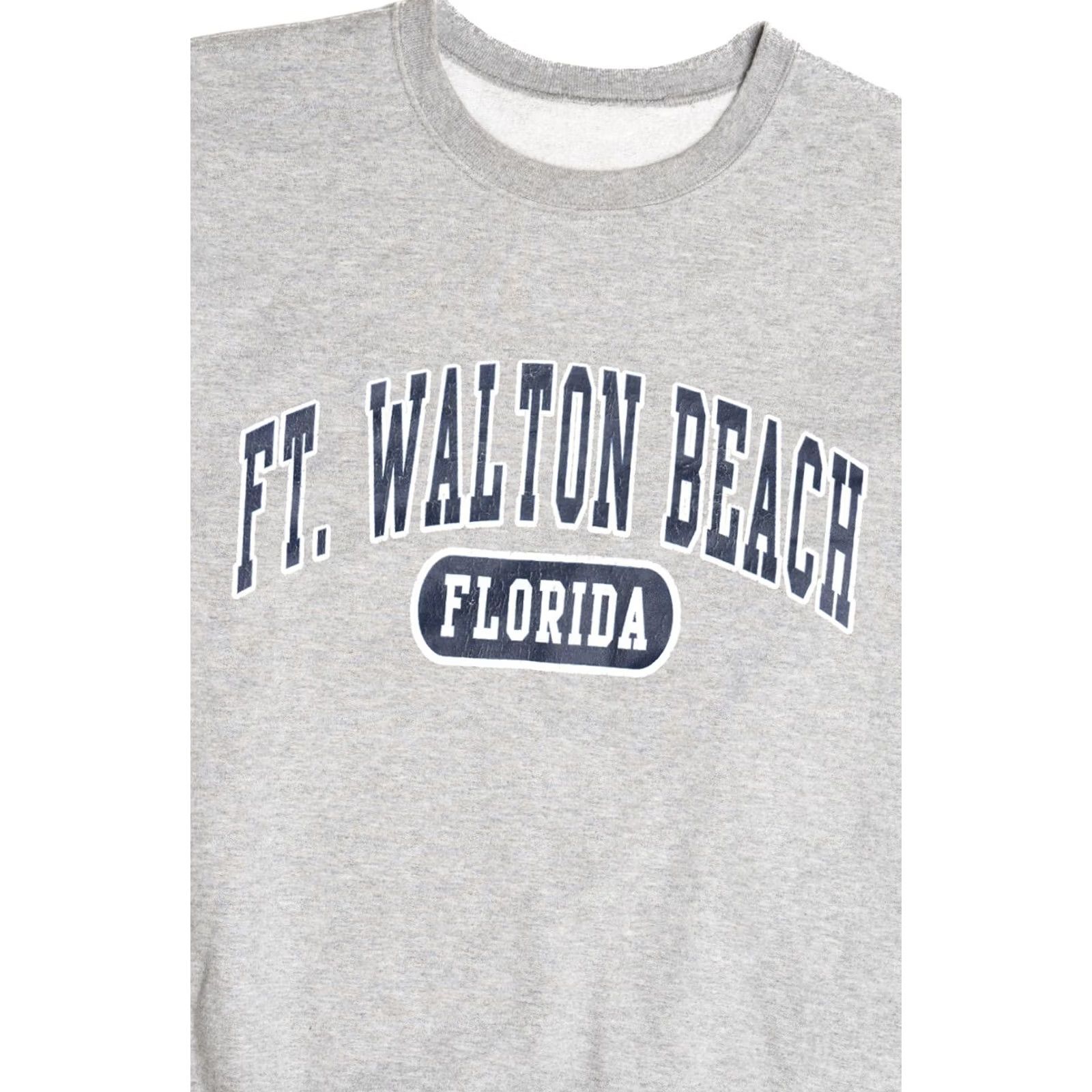 Vintage VINTAGE Ft. Walton Beach Florida Sweatshirt Unisex Adults Sweatshirts Grey XL 1990s Pullover Boys Girls Mens Womens Size US XL / EU 56 / 4 - 2 Thumbnail