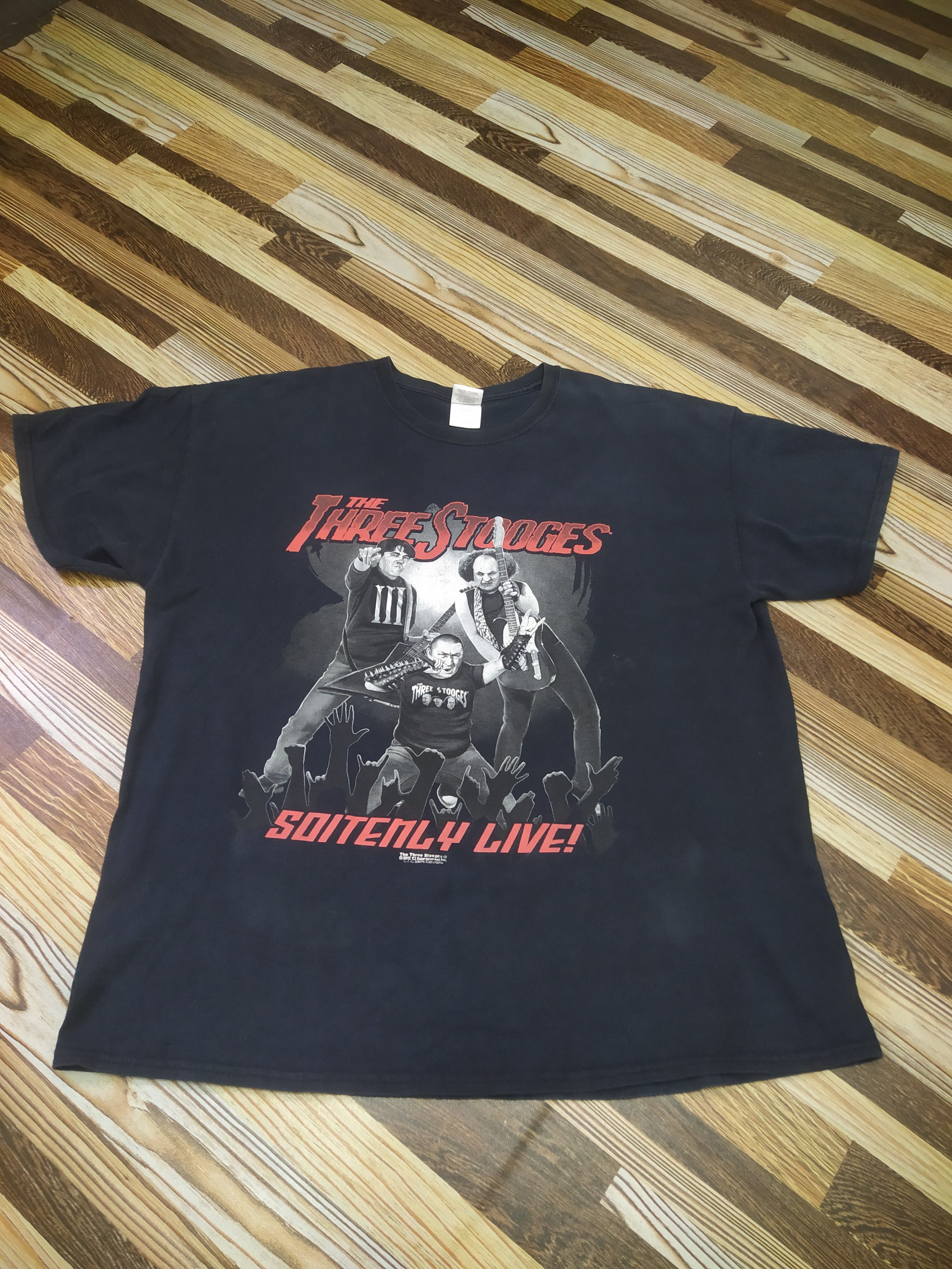 The Three Stooges Rock Show vintage casual shirt