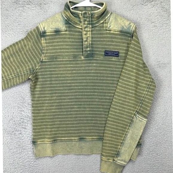 Vineyard Vines Vineyard Vines Sweatshirt Henley Mens XS Green Woodhouse Garment Dye Shep NEW Size US XS / EU 42 / 0 - 2 Thumbnail