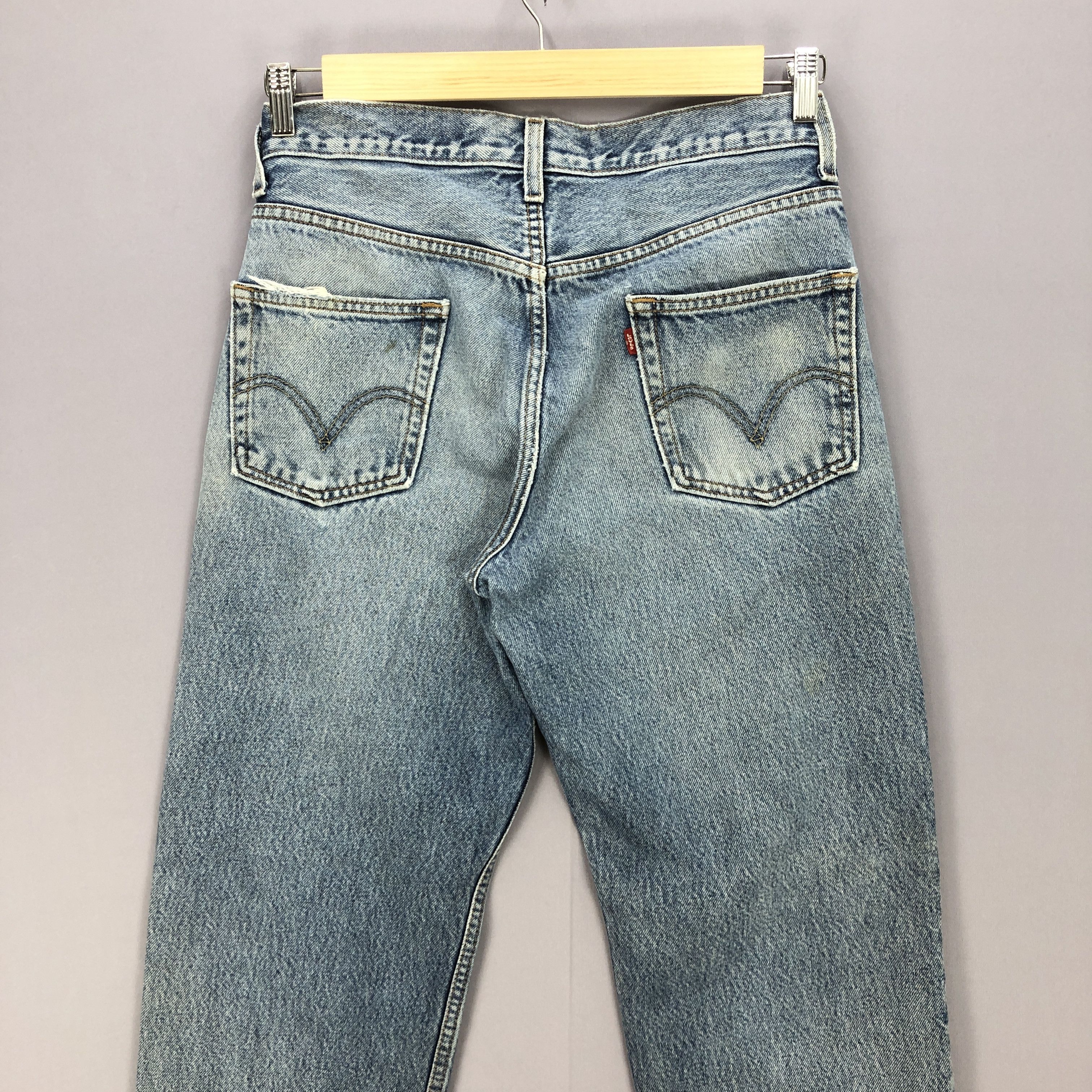 Levi's Vintage Y2K Levis 550 Jeans Levis Light Faded Ripped Denim Size US 30 / EU 46 - 4 Thumbnail