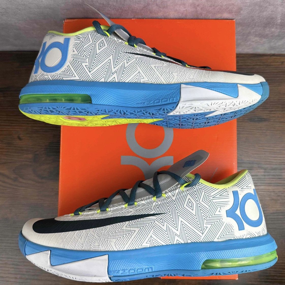Nike Nike KD 6 Pure Platinum Home II Size 8.5 599424-009 Men’s OG Size US 8.5 / EU 41-42 - 3 Thumbnail