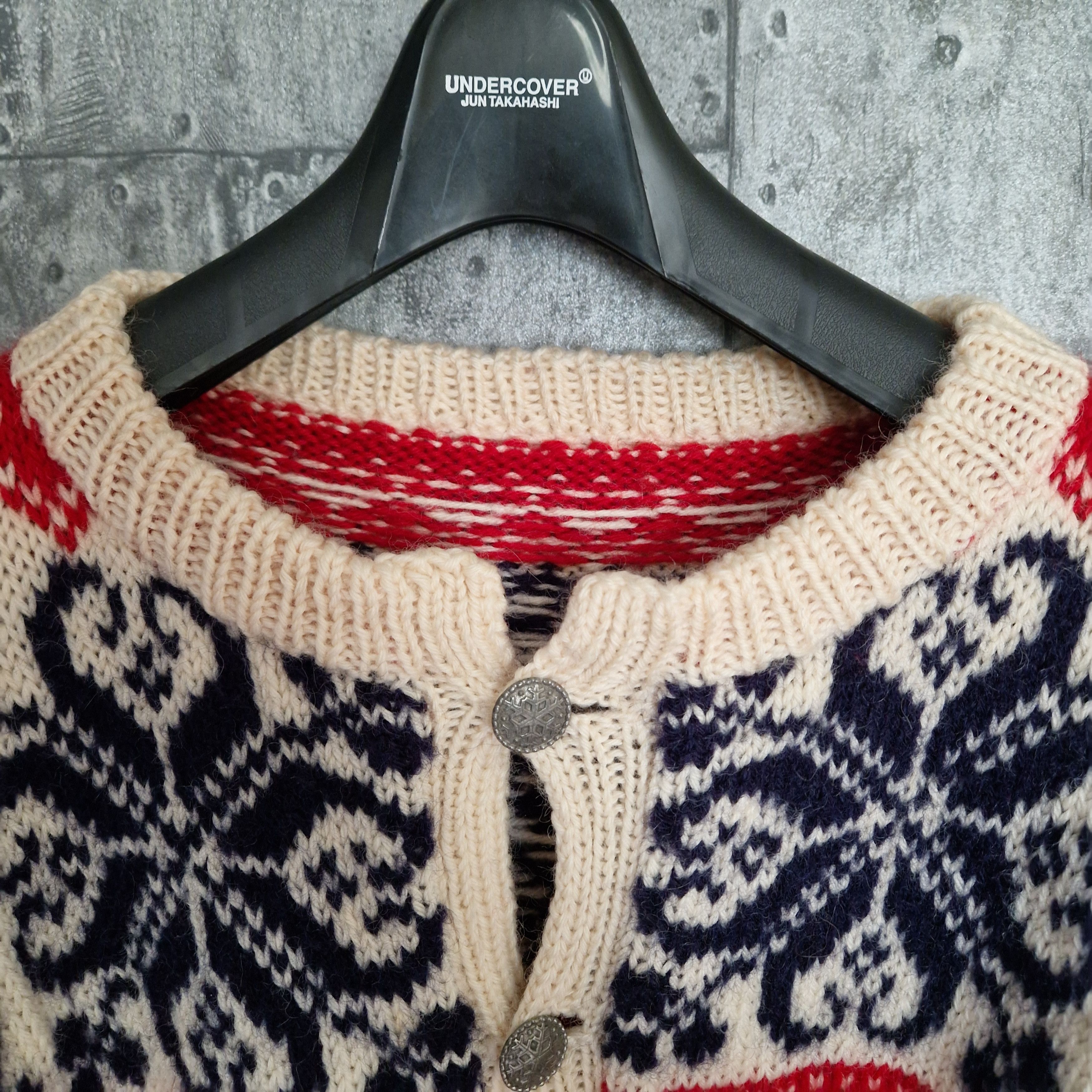 Other Vintage Handknitted Norwegian Cardigan Size US XL / EU 56 / 4 - 3 Thumbnail