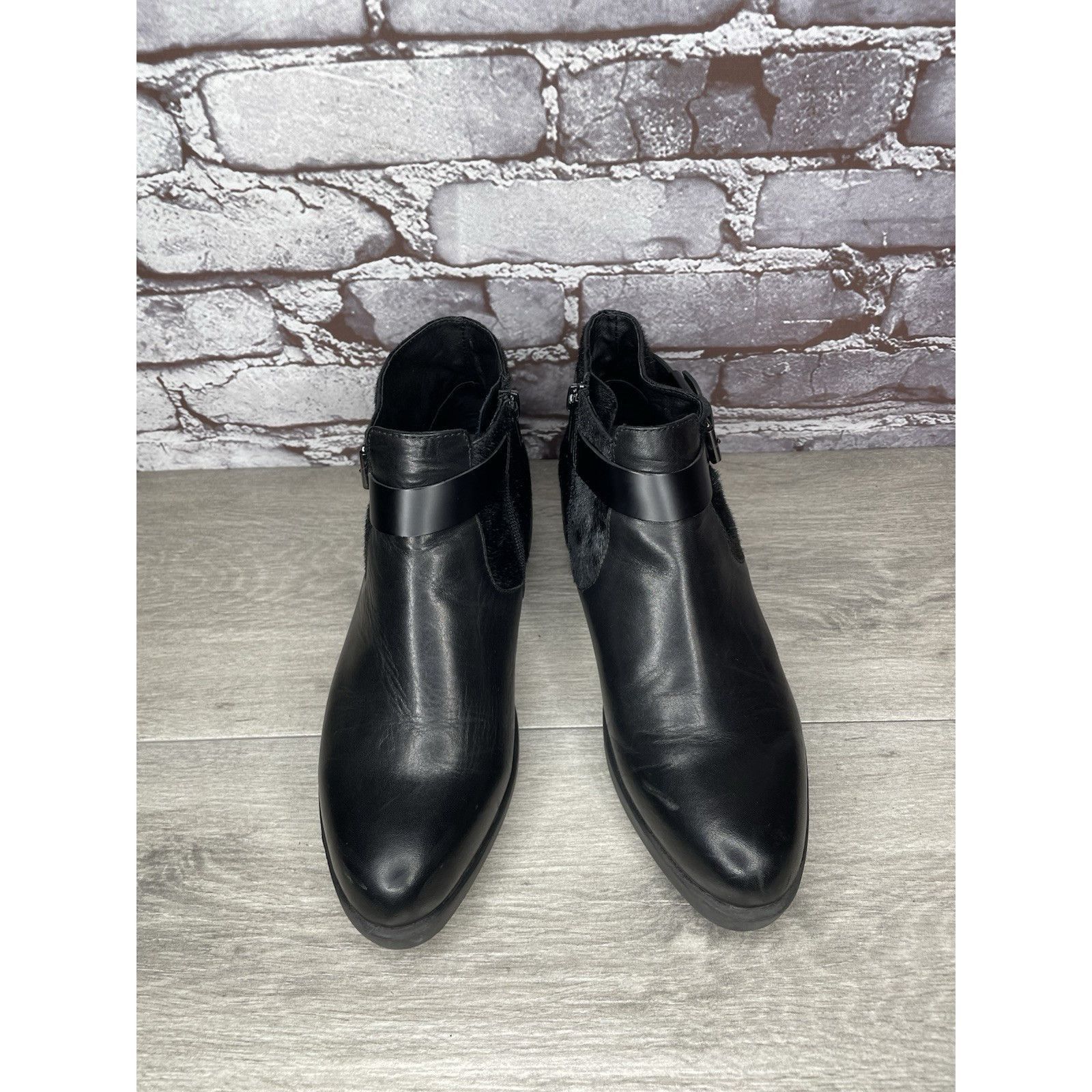 Other GRAVITY DEFYER Calf Hair Buckle Leather Ankle Boots Booties Size US 8 / IT 38 - 2 Thumbnail