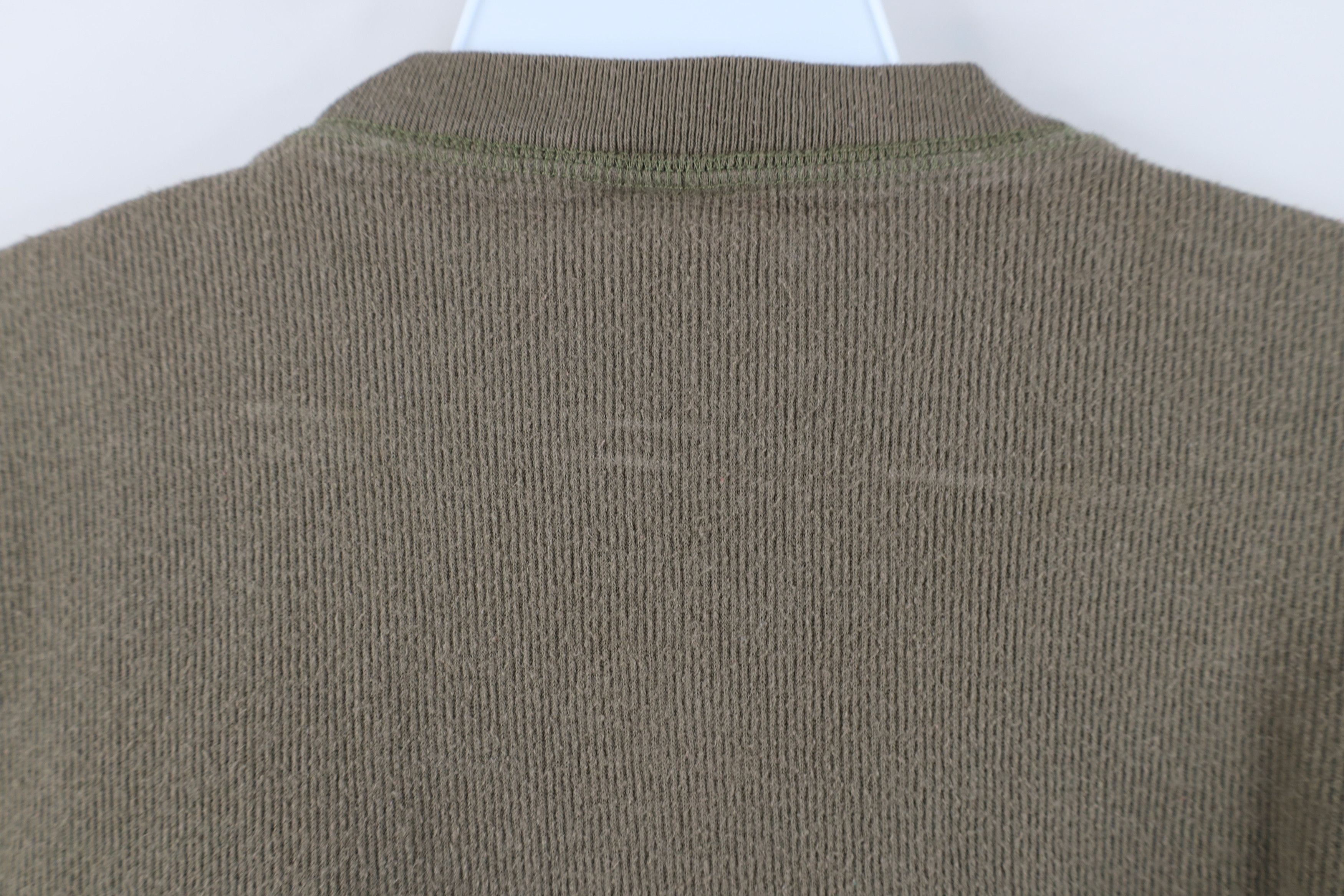 Vintage Vintage 90s Streetwear Ribbed Long Sleeve Henley T-Shirt Size US S / EU 44-46 / 1 - 12 Thumbnail