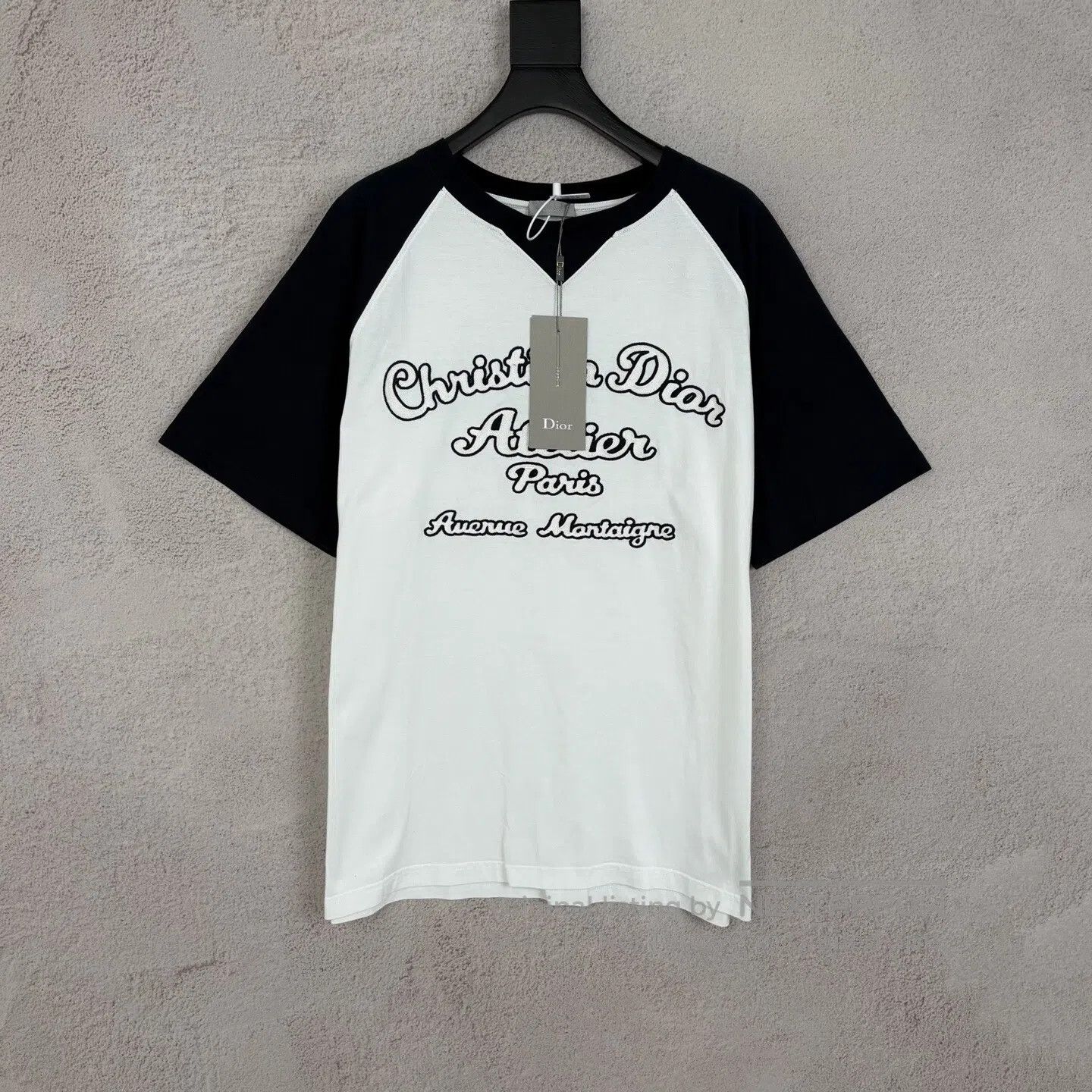 Dior Dior Black and white patchwork embroidery letter slogan lo Size US XL / EU 56 / 4 - 1 Thumbnail