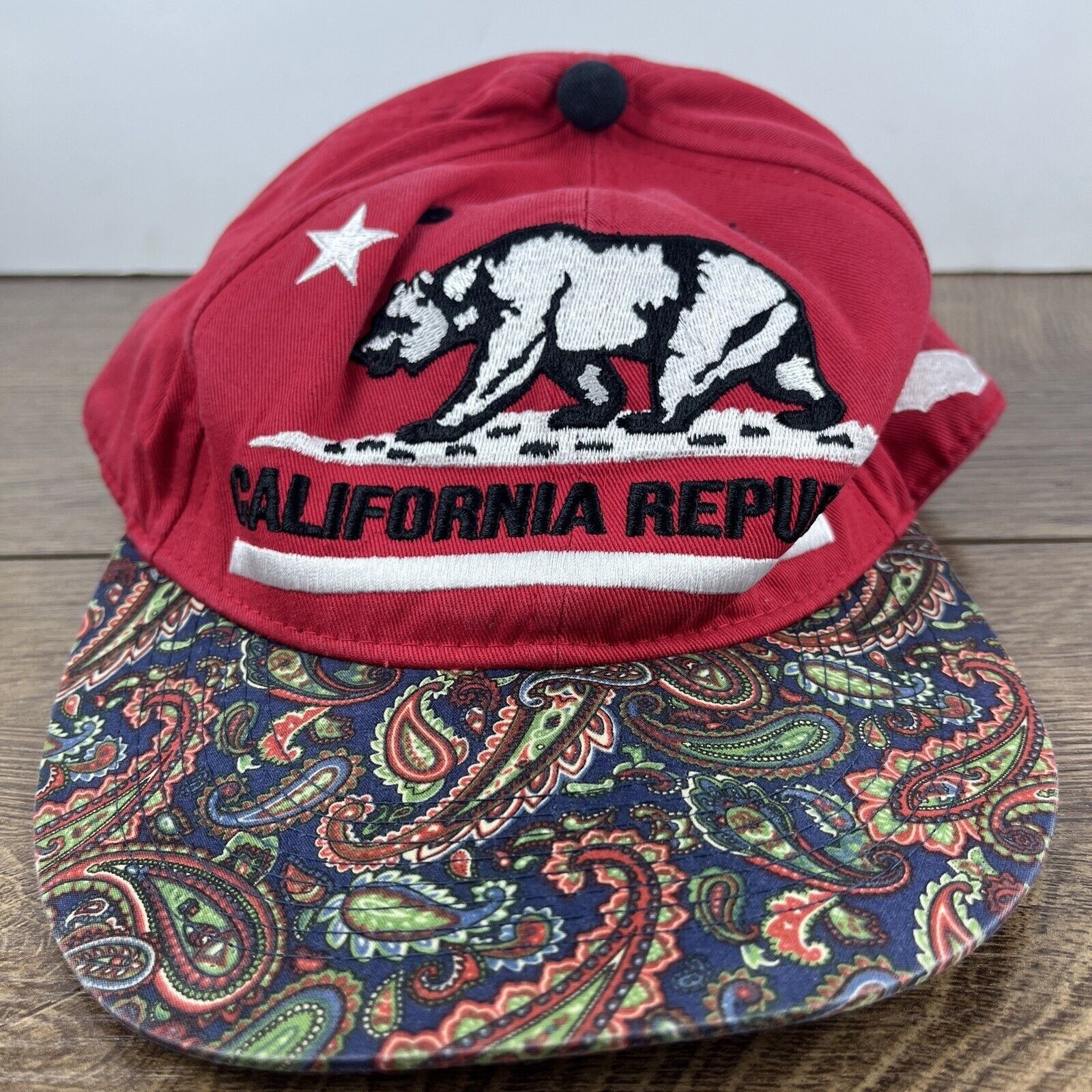 Other California Republic Hat Red Cali Bear Red Hat Adjustable Sna Size ONE SIZE - 4 Thumbnail