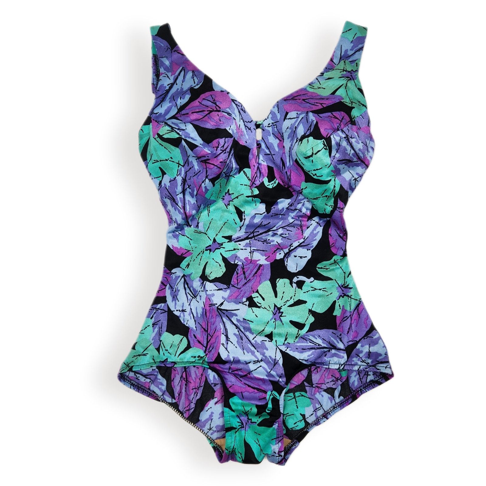 Vintage Maxine of Hollywood 80s Swimsuit One Piece Bathing Suit Size M / US 6-8 / IT 42-44 - 1 Thumbnail