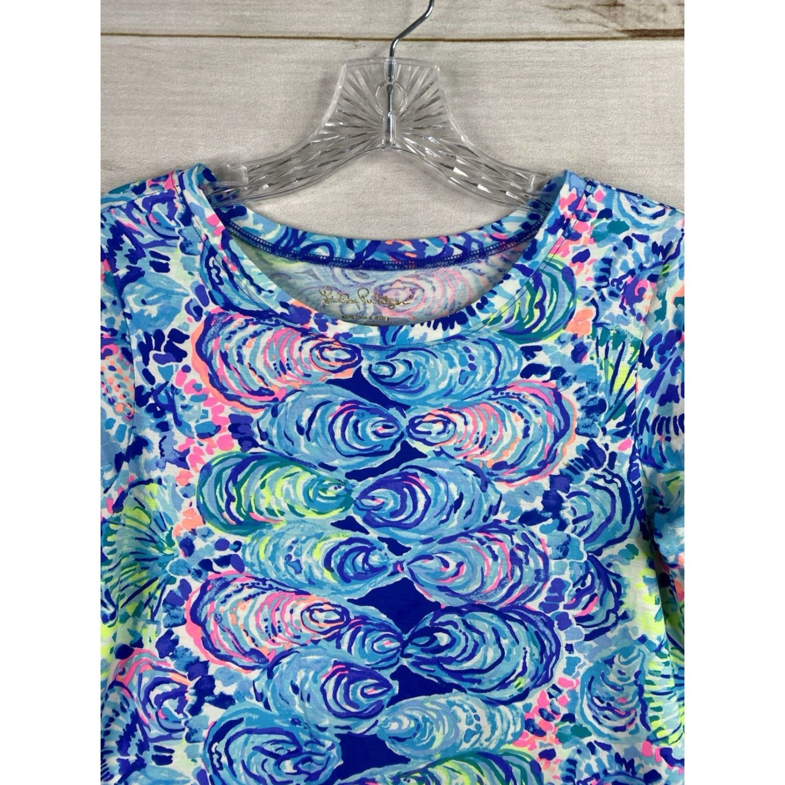 Lilly Pulitzer Lilly Pulitzer Dress Womens XS Blue Floral Tropical Slit Sleeve Shift Shirt Size XS / US 0-2 / IT 36-38 - 2 Thumbnail